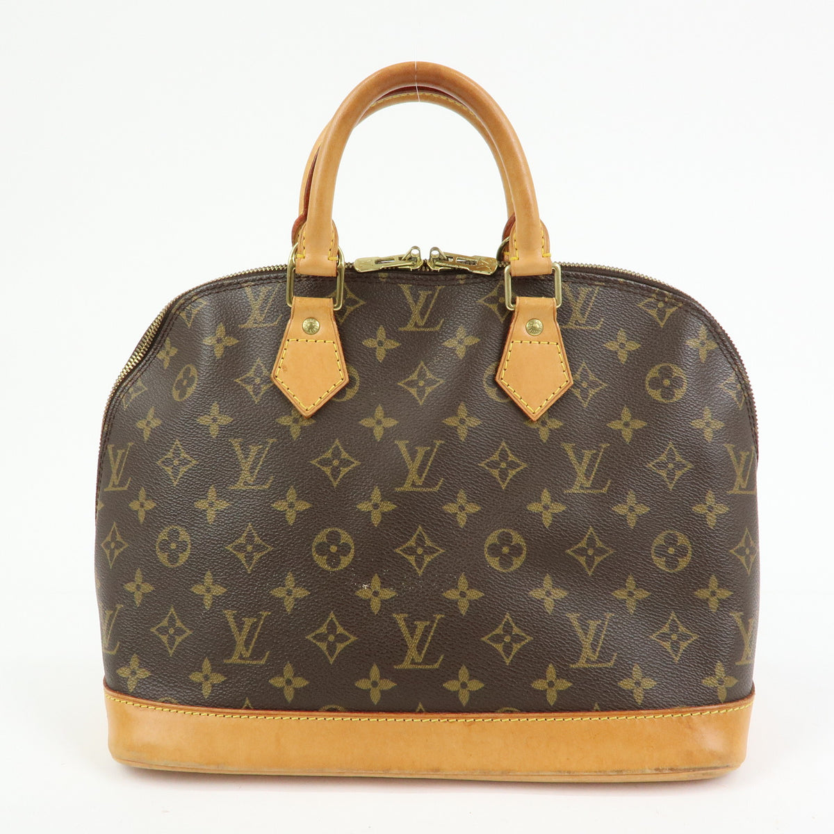Louis Vuitton Monogram Alma PM Canvas Leather Hand Bag Brown M51130