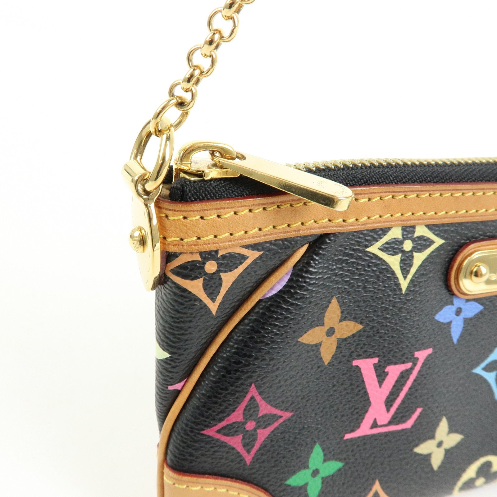Louis Vuitton Monogram Multicolor Pochette Milla MM Pouch Noir M60097
