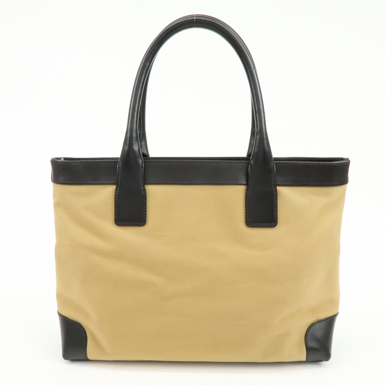 GUCCI Sherry Canvas Leather Tote Bag Shoulder Bag Brown Beige 002・1119