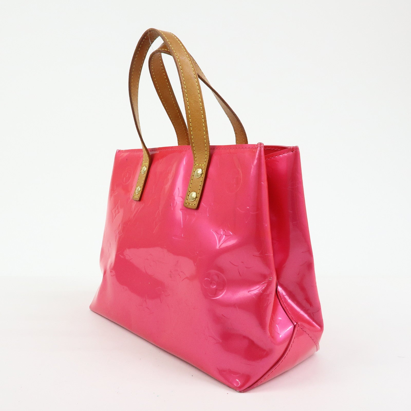 Louis Vuitton Monogram Vernis Lead PM Hand Bag Pink M91221