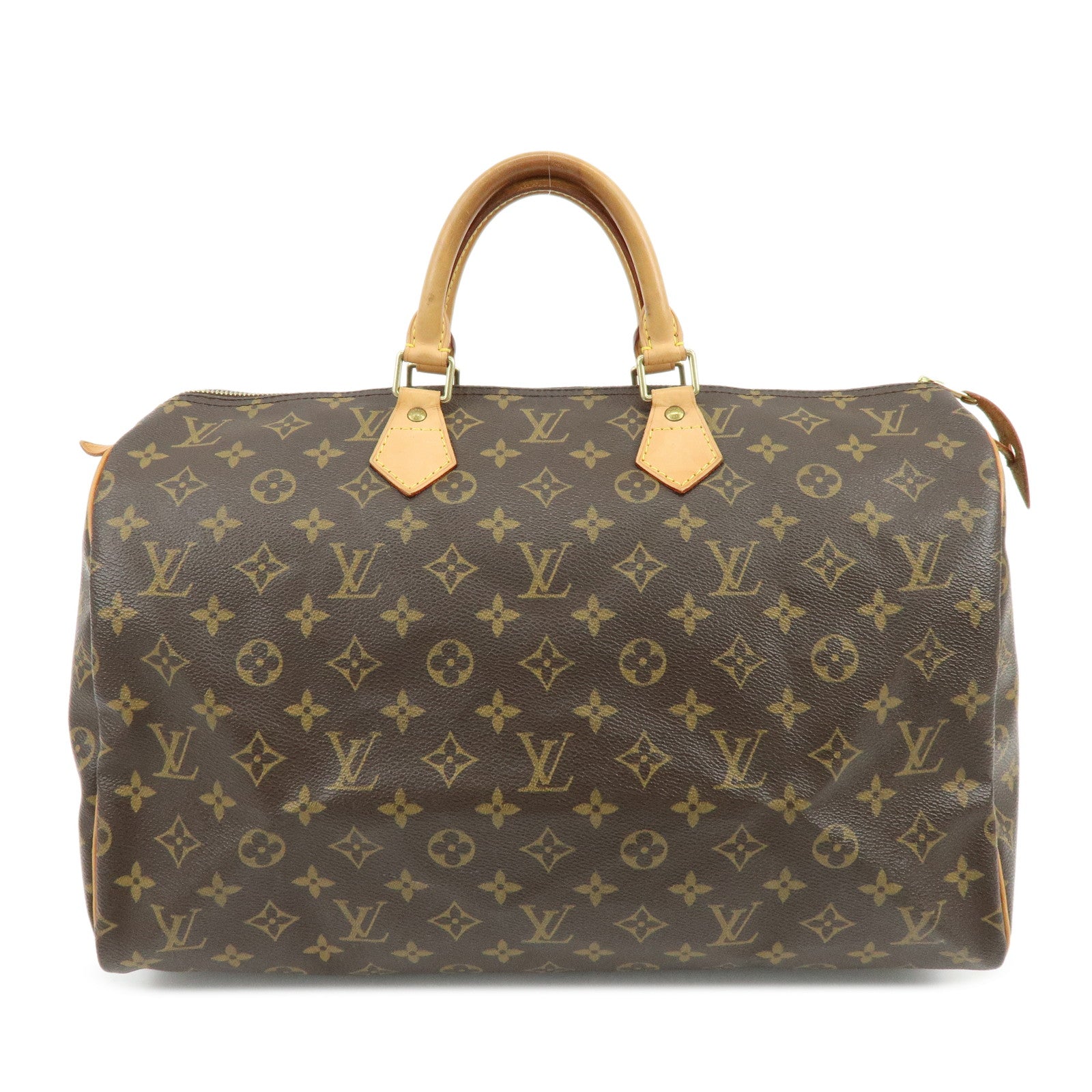 Louis Vuitton Monogram Speedy 40 Hand Bag Boston Bag Brown M41522
