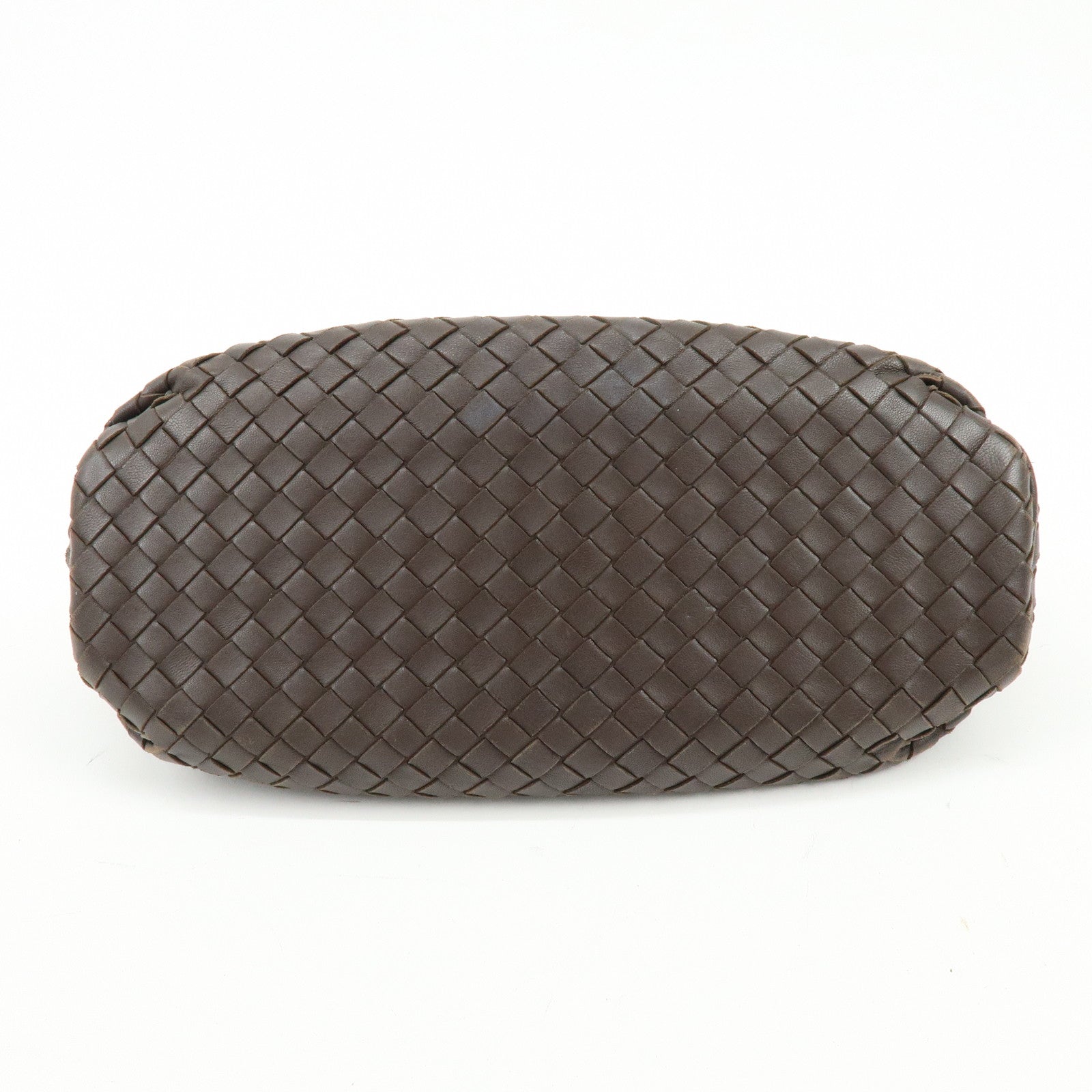 BOTTEGA VENETA Intrecciato Leather Shoulder Bag Crossbody Bag Brown