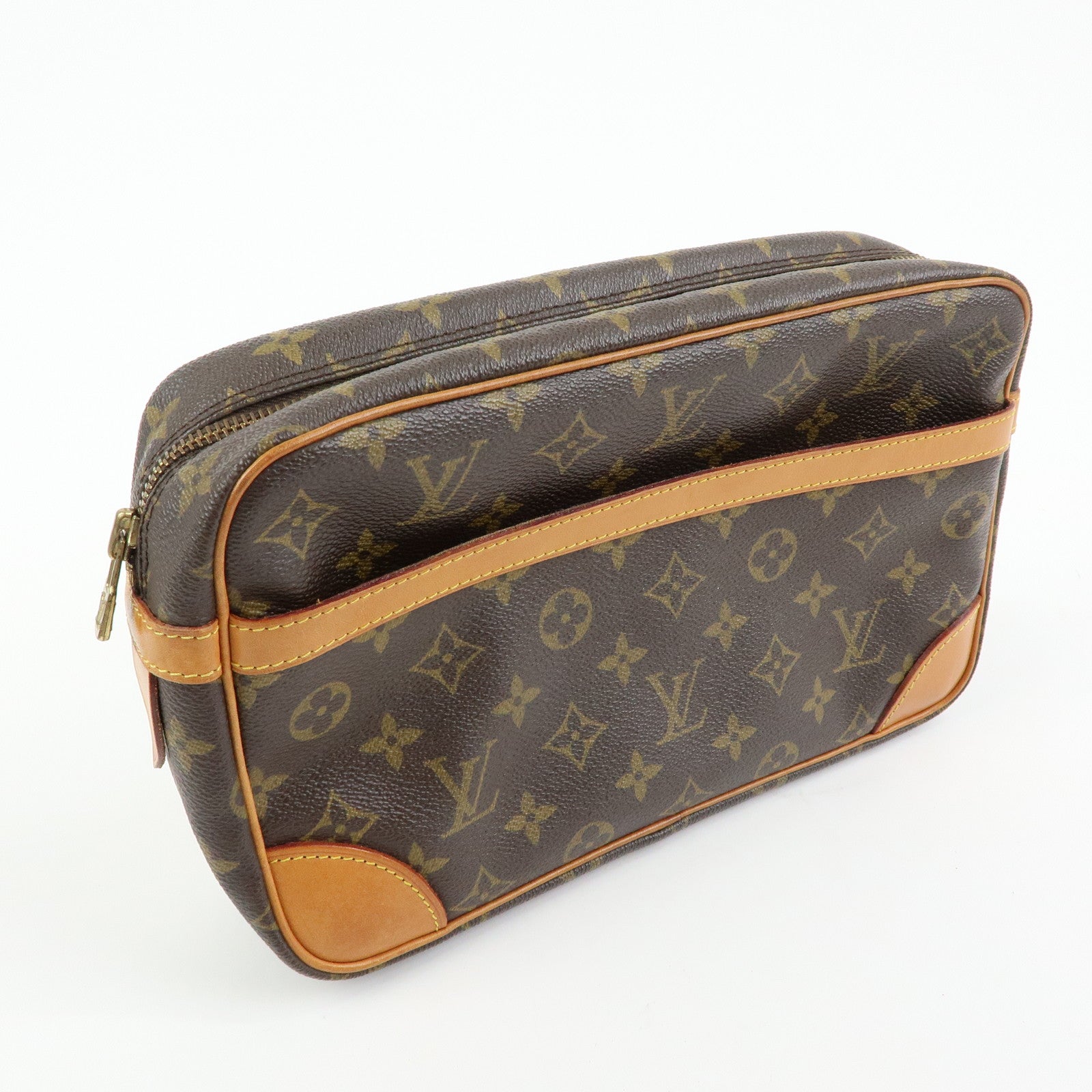 Louis Vuitton Monogram Compiegne 28 Pouch Clutch Bag Pouch Brown M51845