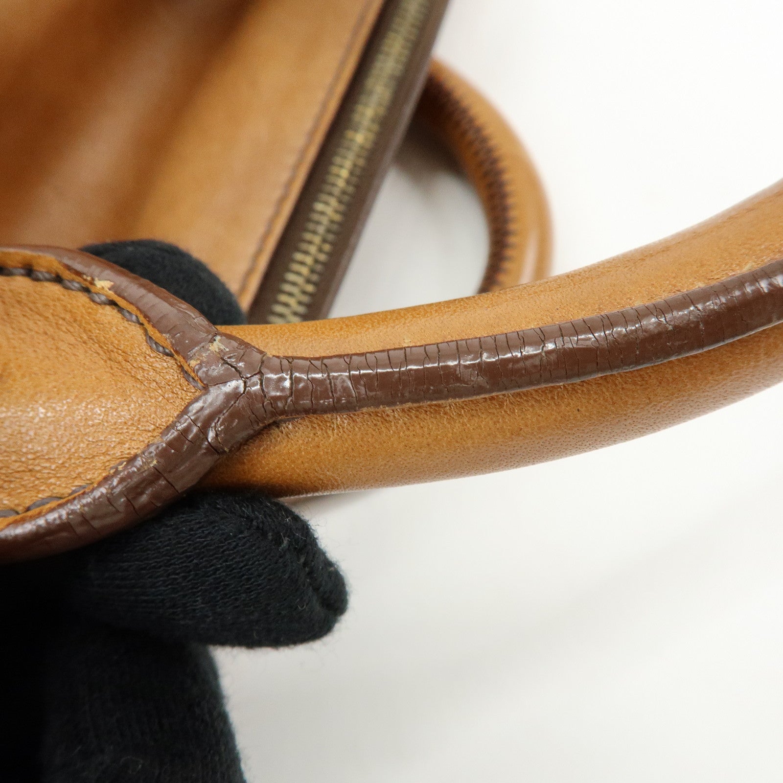 MIU MIU Leaether Ribbon 2Way Bag Hand Bag Shoulder Bag Brown