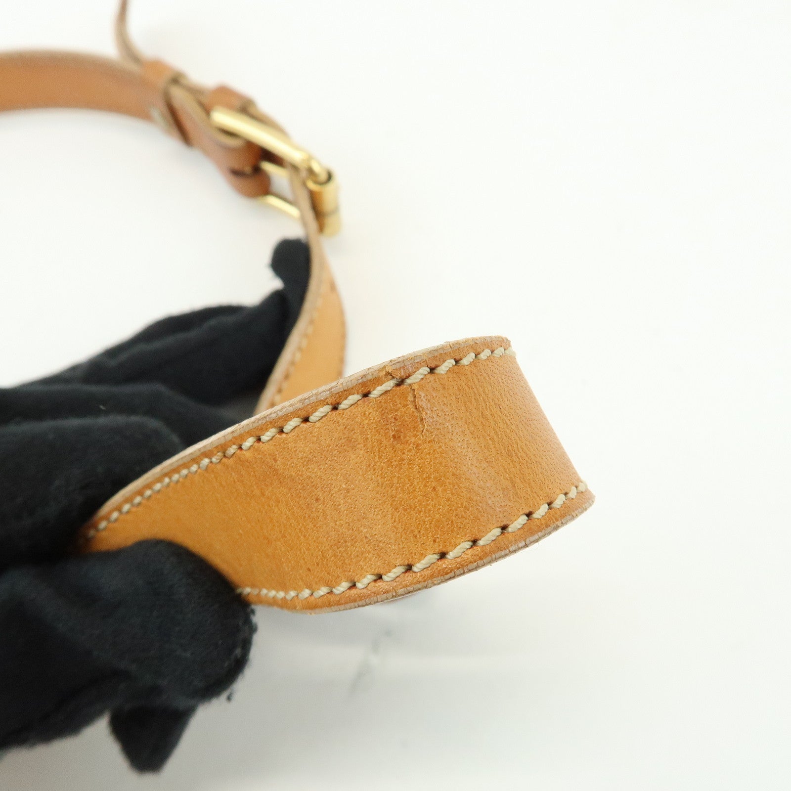 CELINE Macadam PVC Leather Shoulder Bag Crossbody Bag Beige Camel