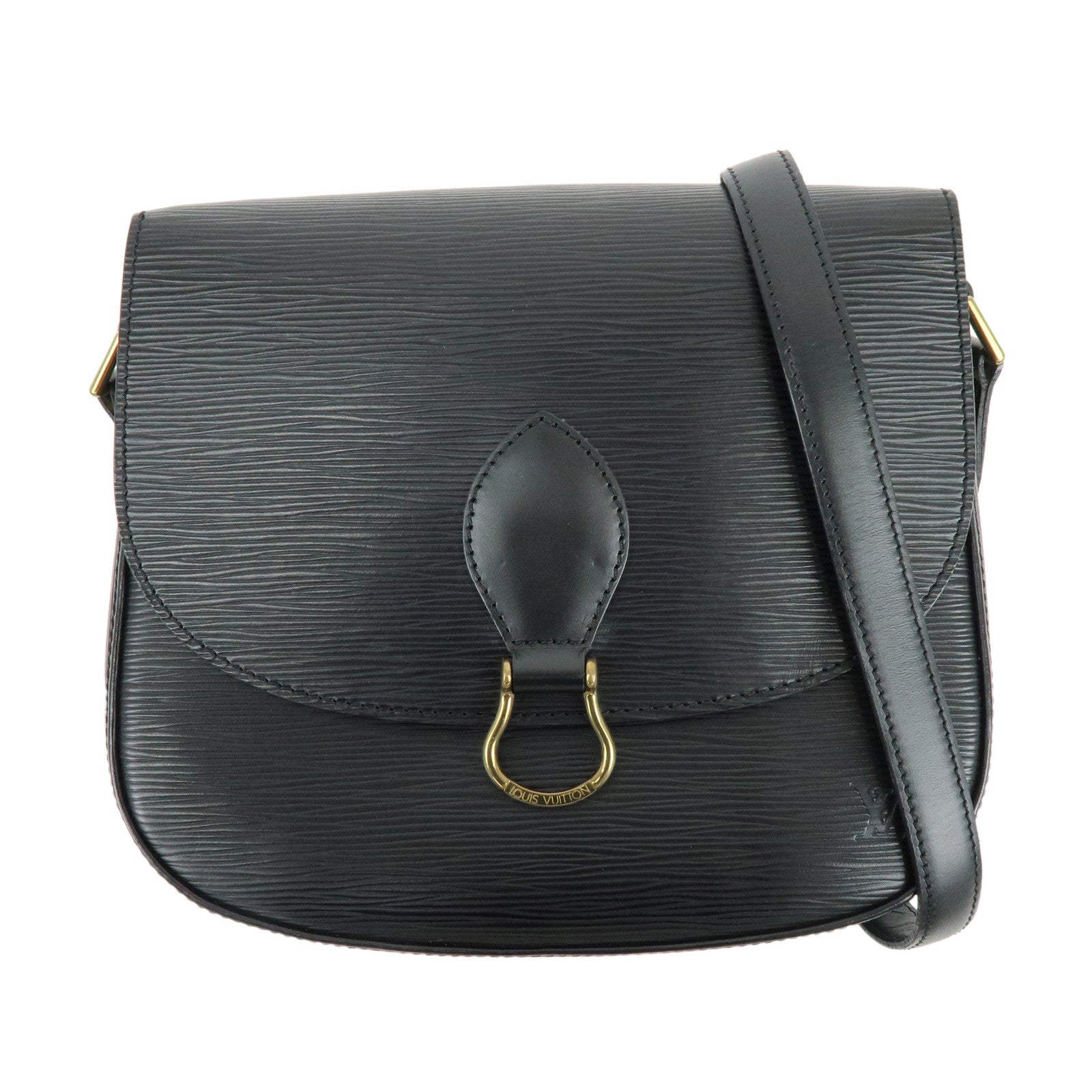 Louis Vuitton Epi Saint Cloud Shoulder Bag Black Noir M52192