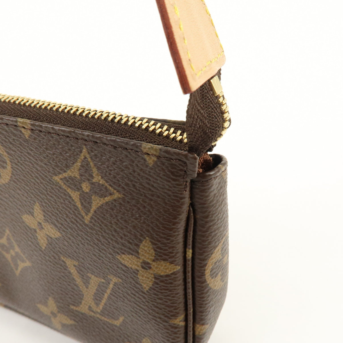 Louis Vuitton Monogram Mini Pochette Accessoires Hand Bag Bown M58009
