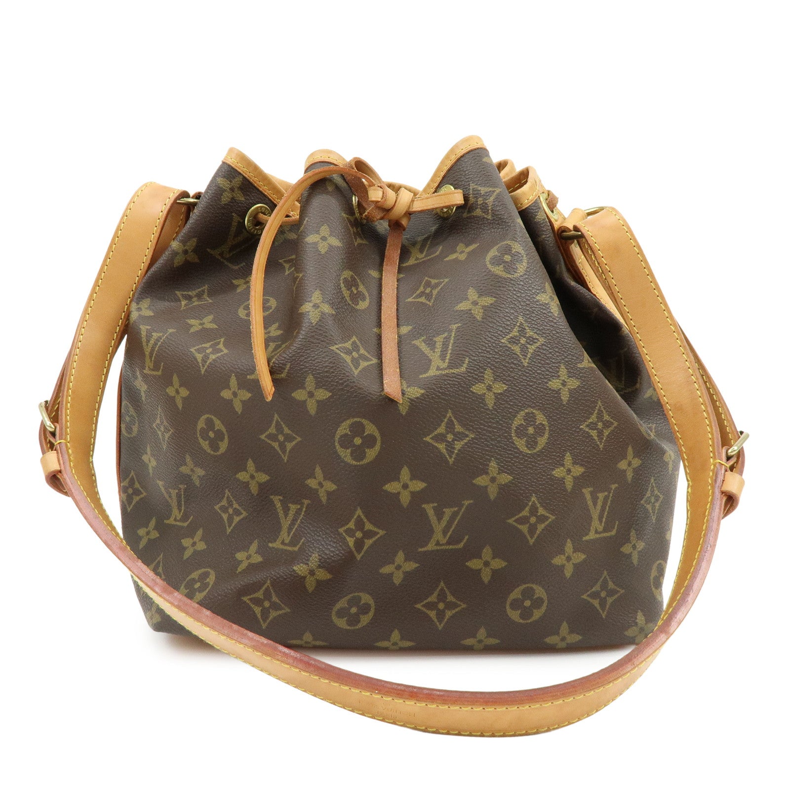 Louis Vuitton Monogram Petit Noe Shoulder Bag Brown M42226