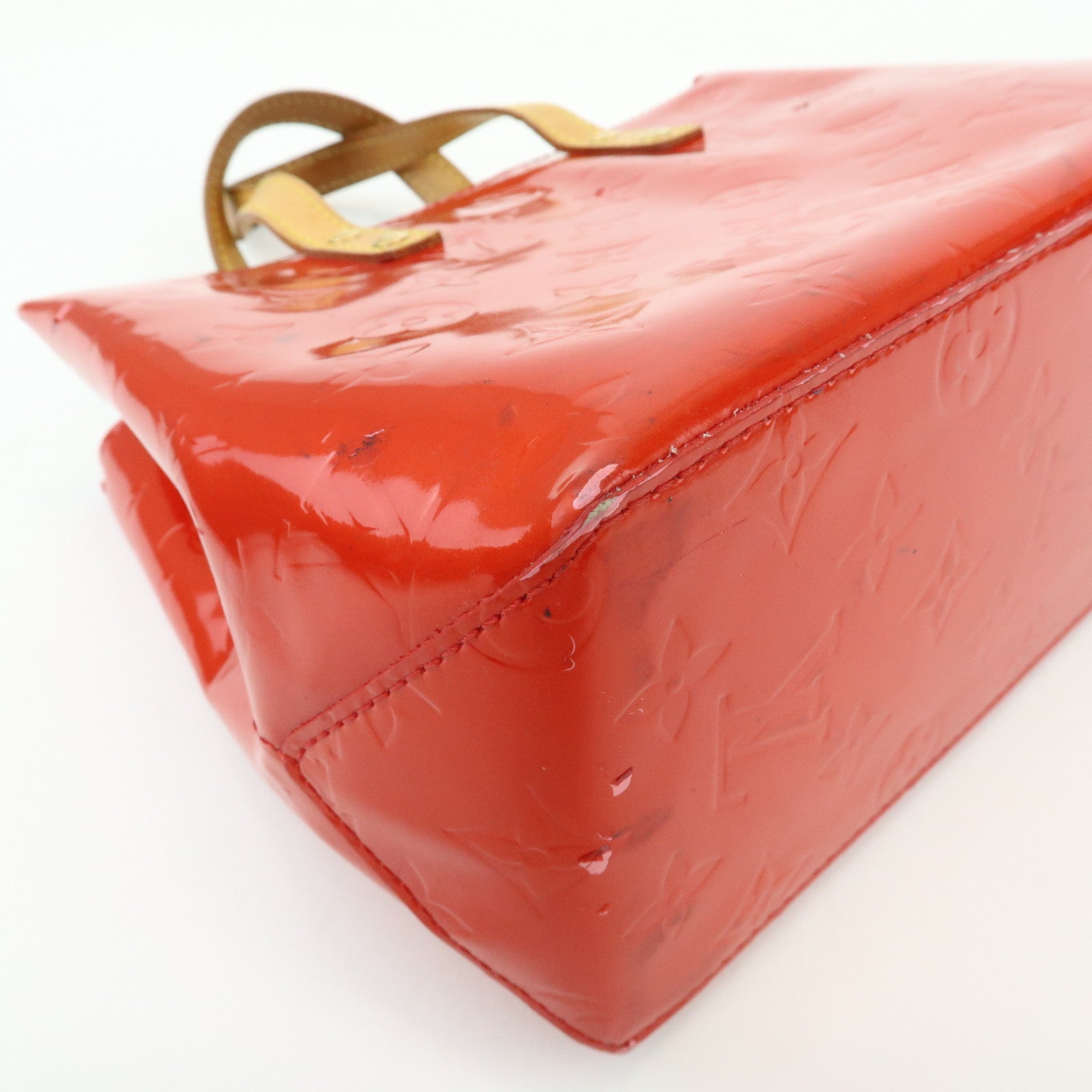Louis Vuitton Monogram Vernis Reade PM Hand Bag Rouge M91088