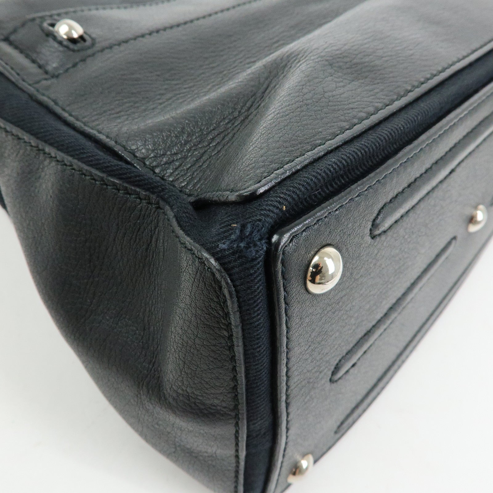 SAINT LAURENT PARIS Muse Two Leather 2Way Hand Bag Black