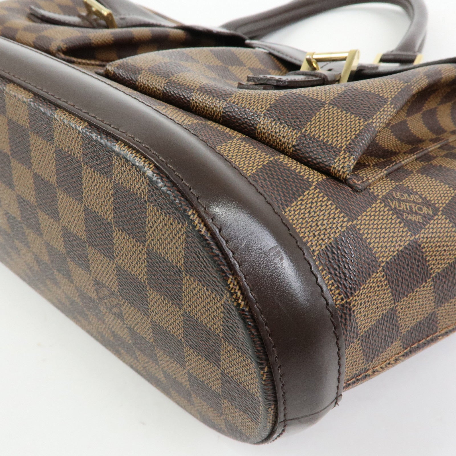 Louis Vuitton Damier Canvas Leather Manosque GM Hand Bag N51120