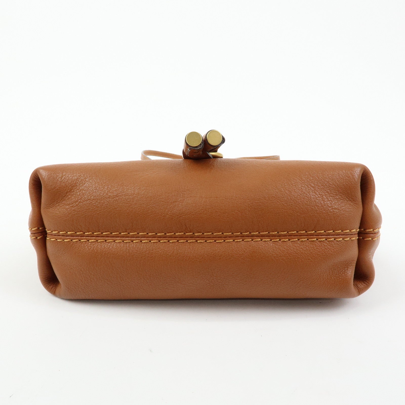 Chloe Marcie Leather Shoulder Bag Crossbody Bag Brown