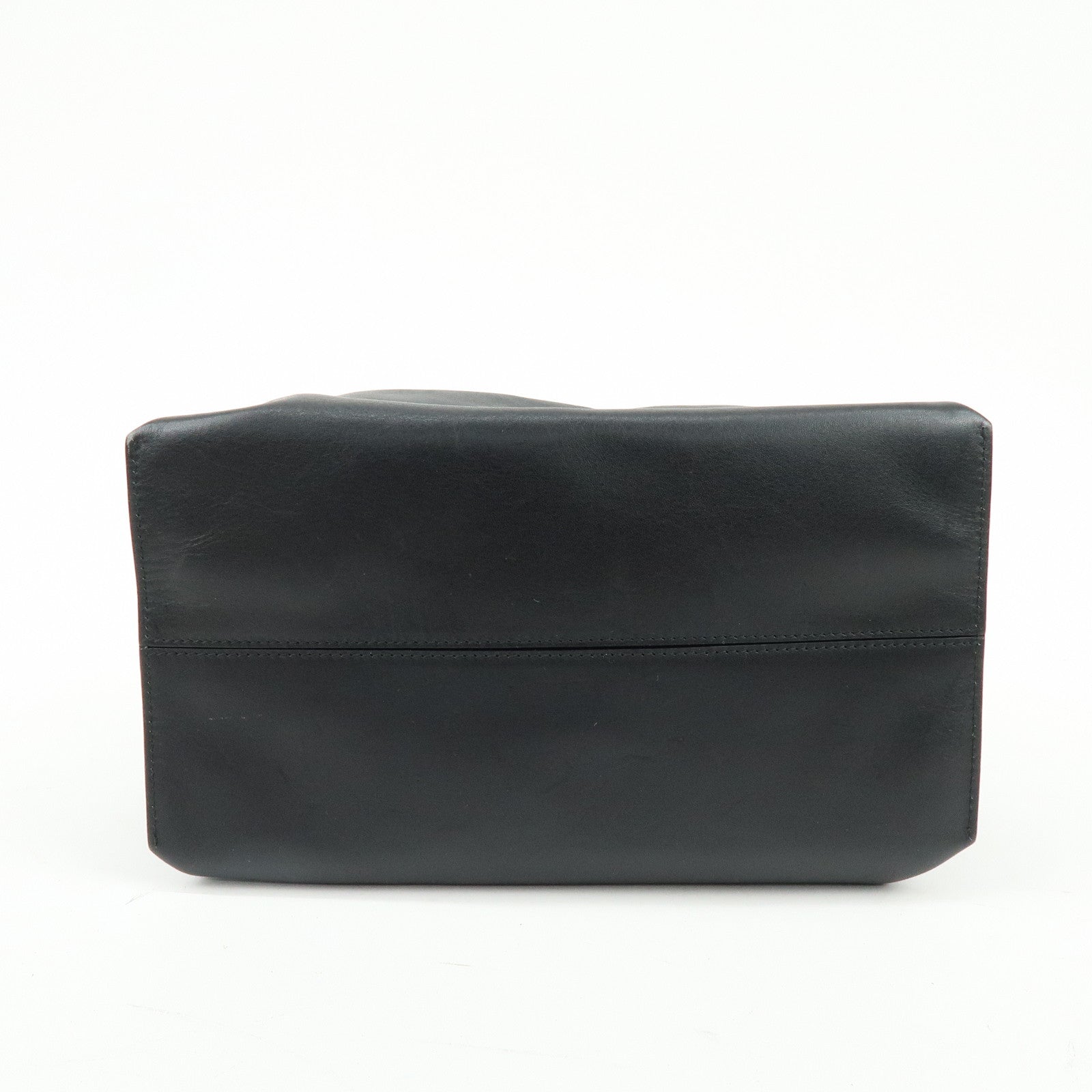 LOEWE Anagram Nappa Leather Hand Bag Pouch Black