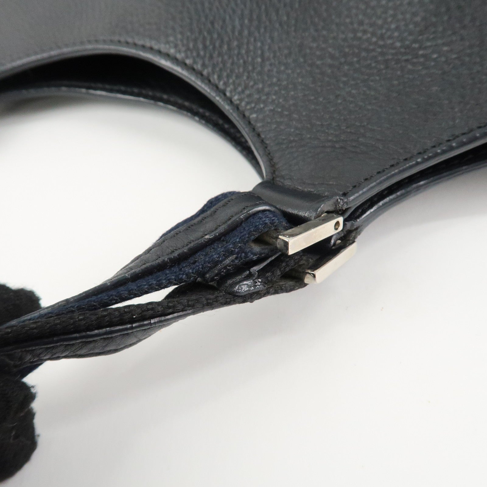 Christian Dior Street Chic Trotter Canvas Leather Tote Bag Black Used