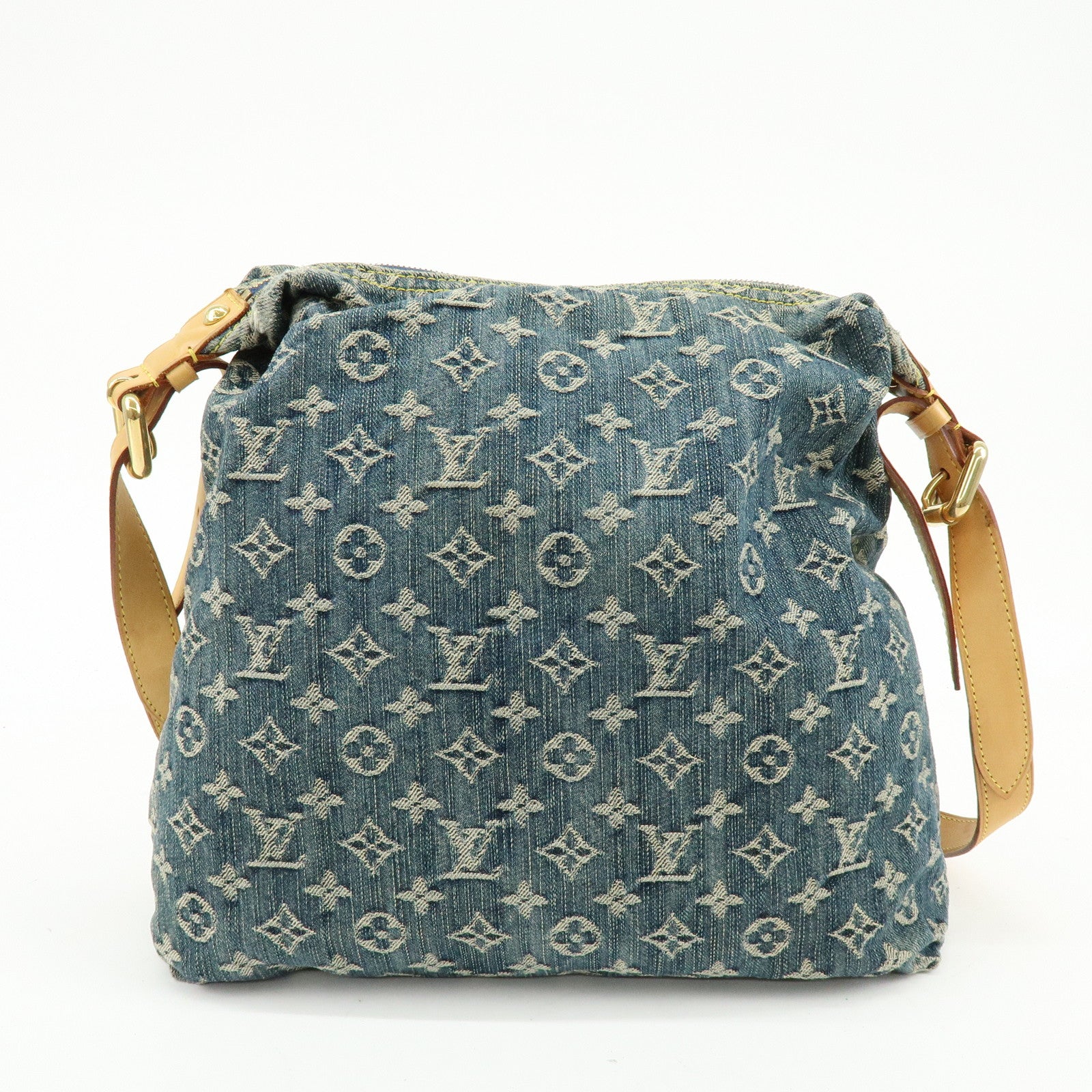 Louis Vuitton Monogram Denim Baggy GM Shoulder Bag Blue M95048