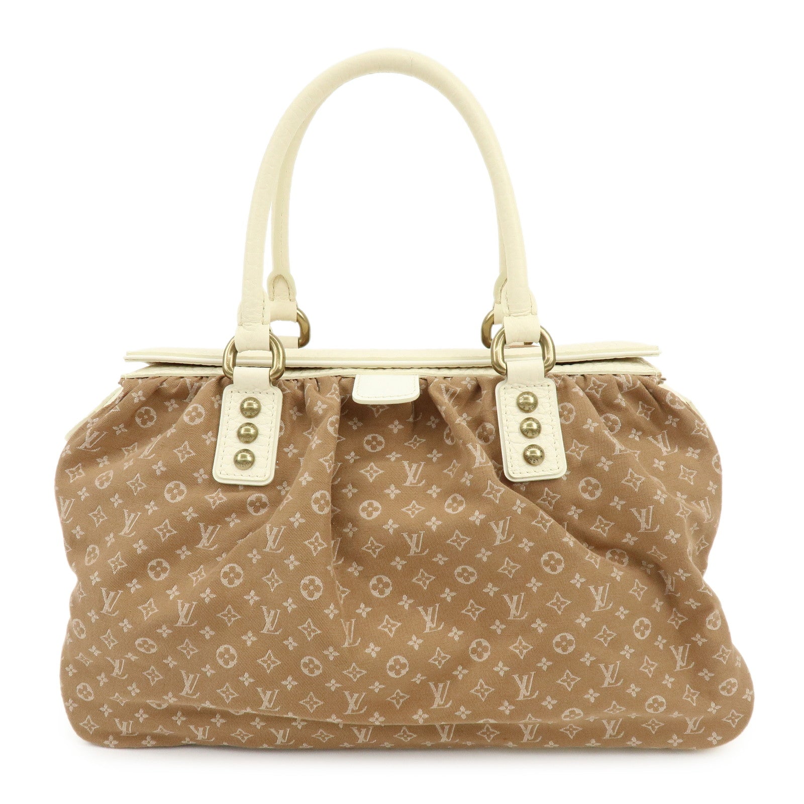 Louis Vuitton Monogram Mini Lin Trapes GM Camel Ivory M40060