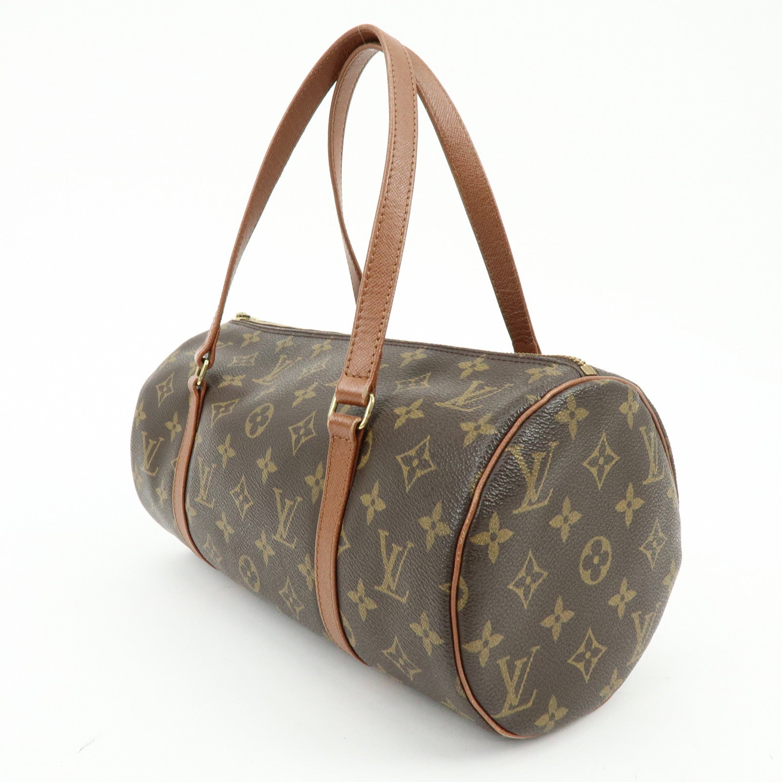 Louis Vuitton Monogram Papillon 30 Hand Bag Old Style Brown M51365