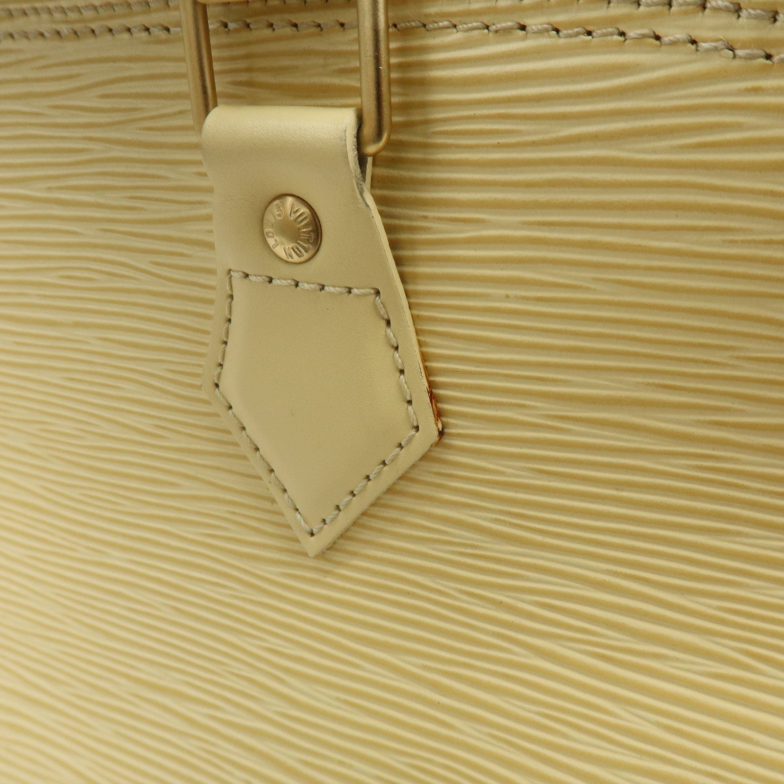 Louis Vuitton Epi Alma Leather Hand Bag Vanilla Light Yellow M5214A