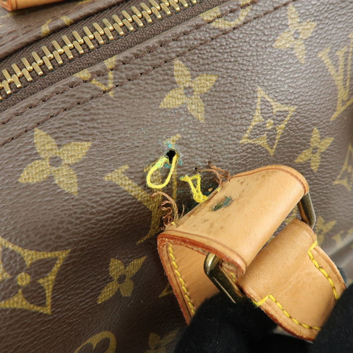 Louis Vuitton Monogram Keep All Bandouliere 60 Boston Bag Brown M41412