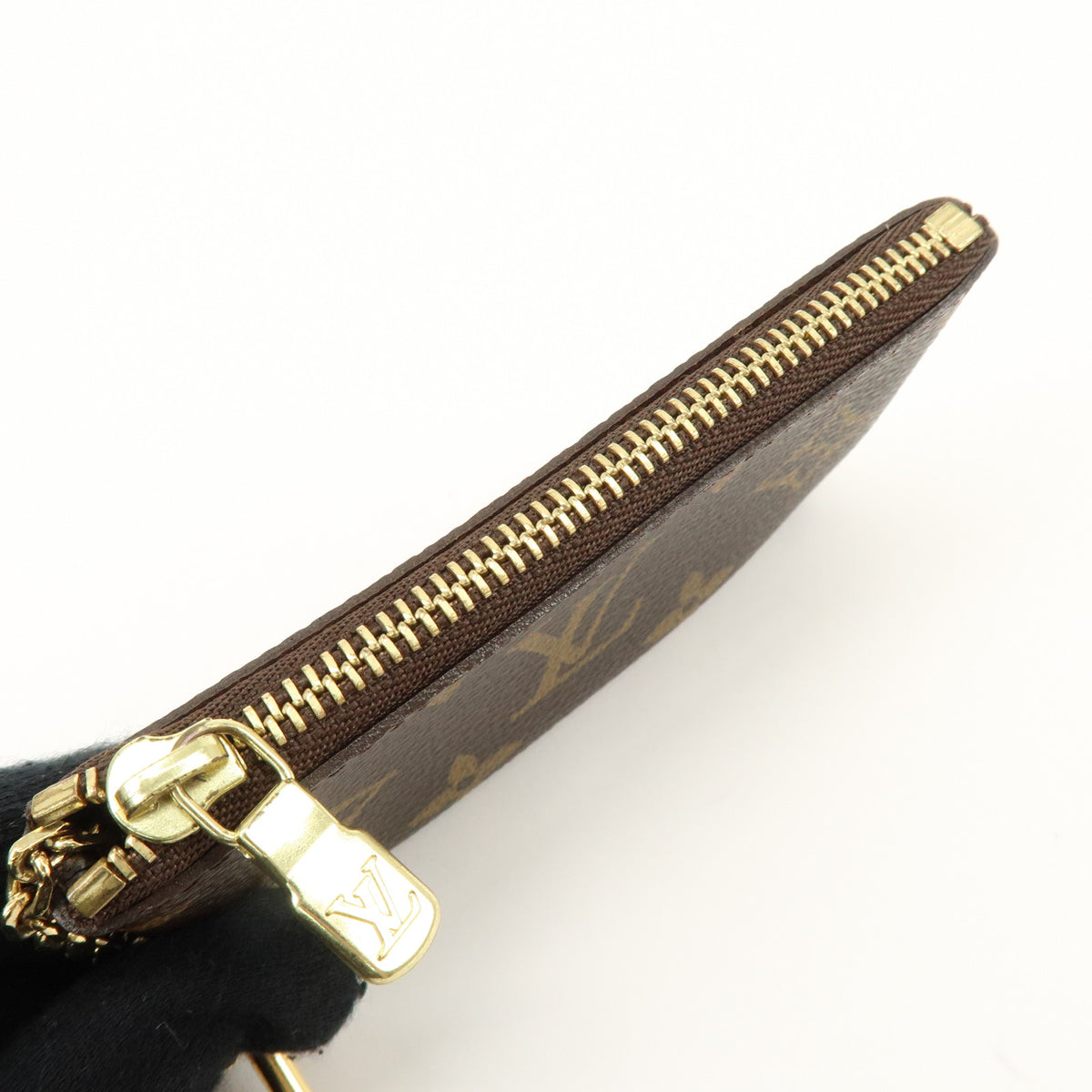 Louis Vuitton Monogram Pochette Cles Coin Case Key Case Brown M62650