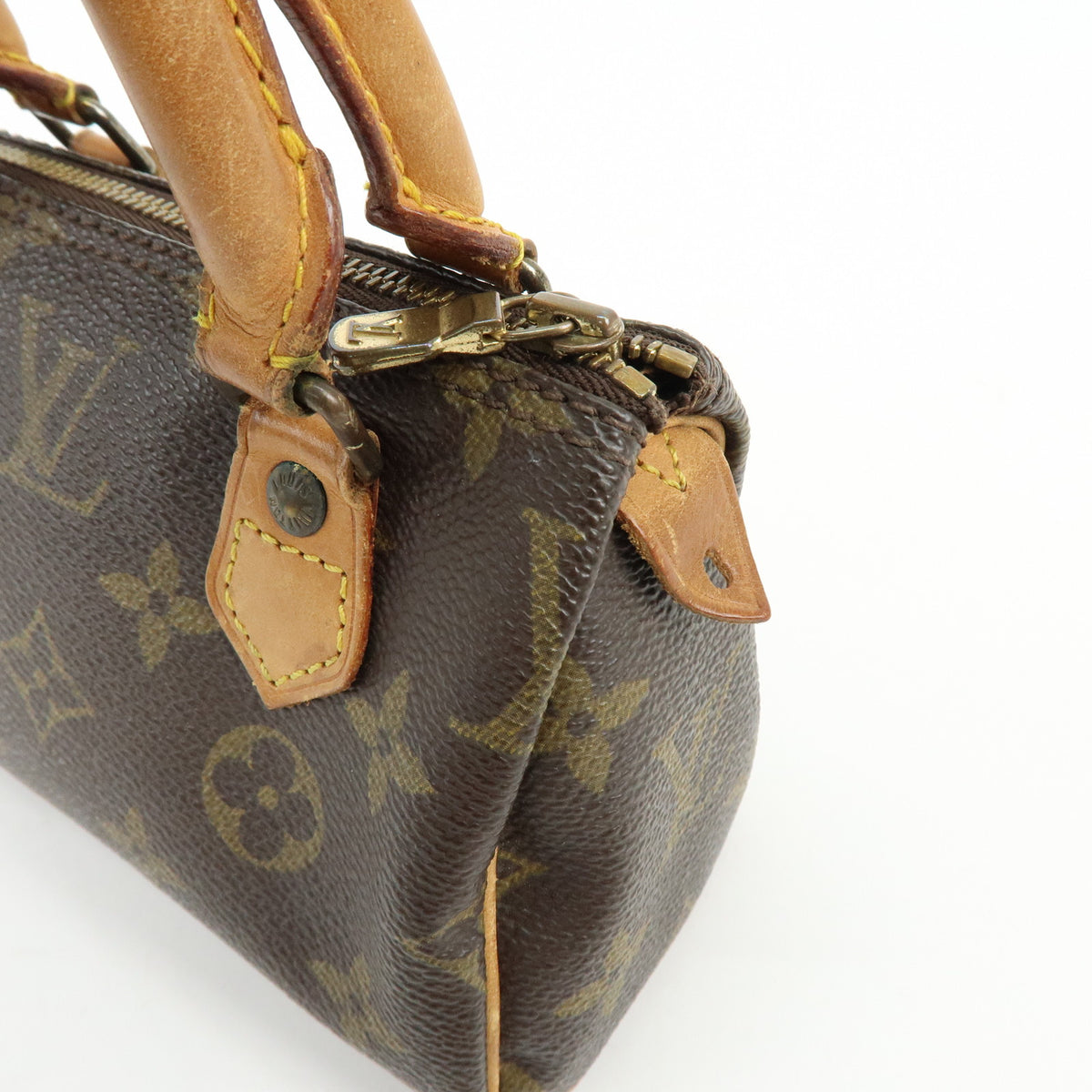 Louis Vuitton Monogram Mini Speedy Hand Bag Brown M41534 J75011 Lot