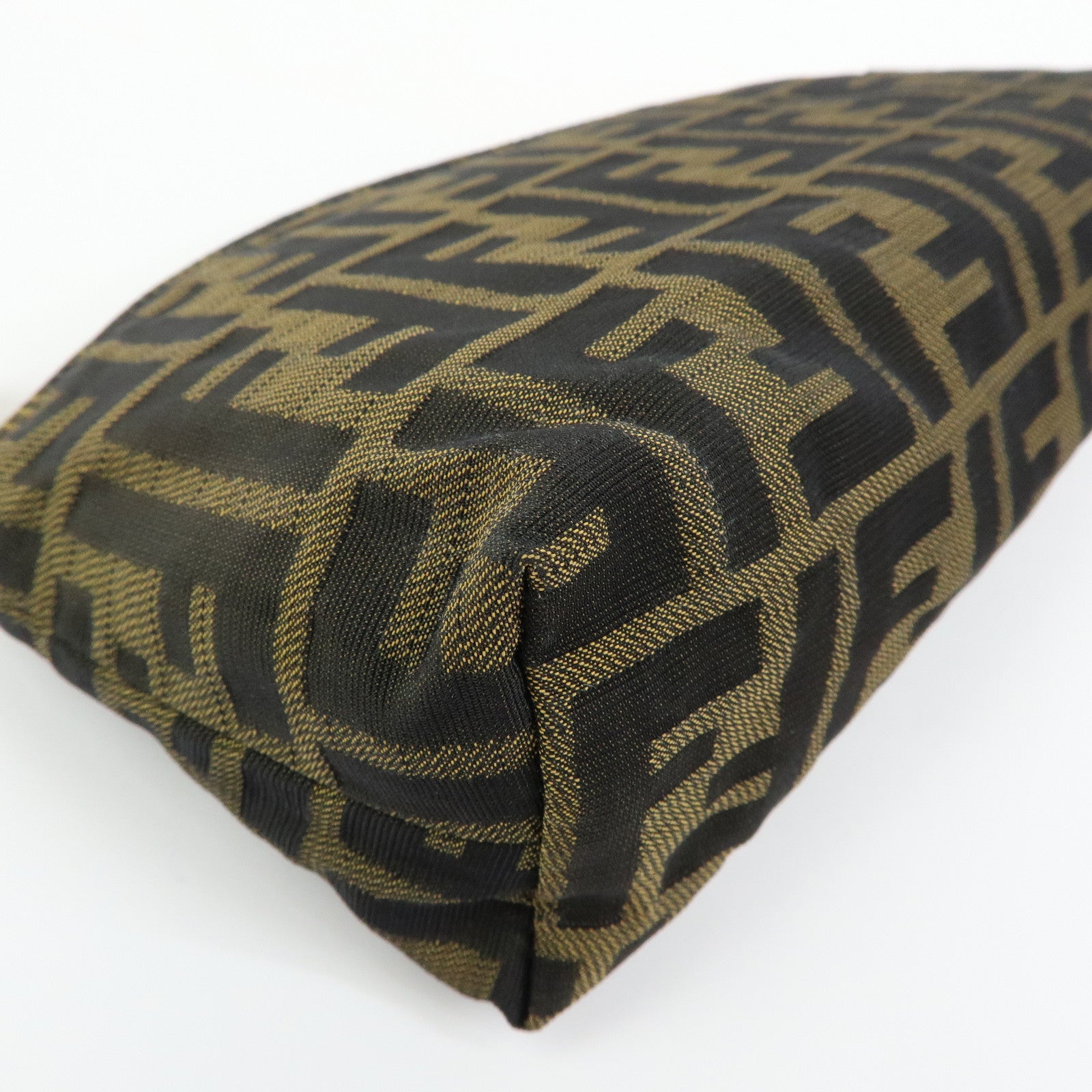 FENDI  Zucca Canvas Pouch Cosmetic Pouch Brown Gold 7N0005