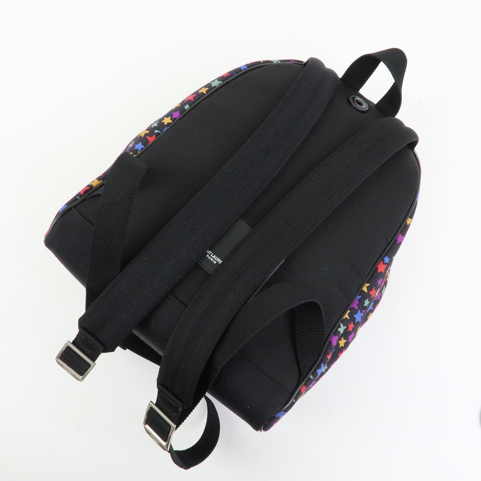 SAINT LAURENT PARIS City Canvas Leather Backpack Star Pattern 508548