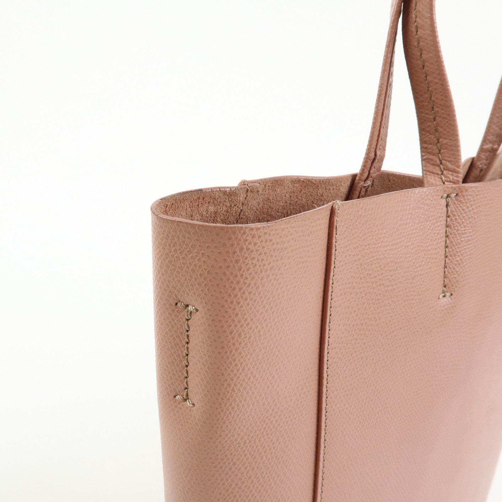 Celine Small Vertical Cabas Leather 2Way Bag Hand Bag Shoulder Bag Rose