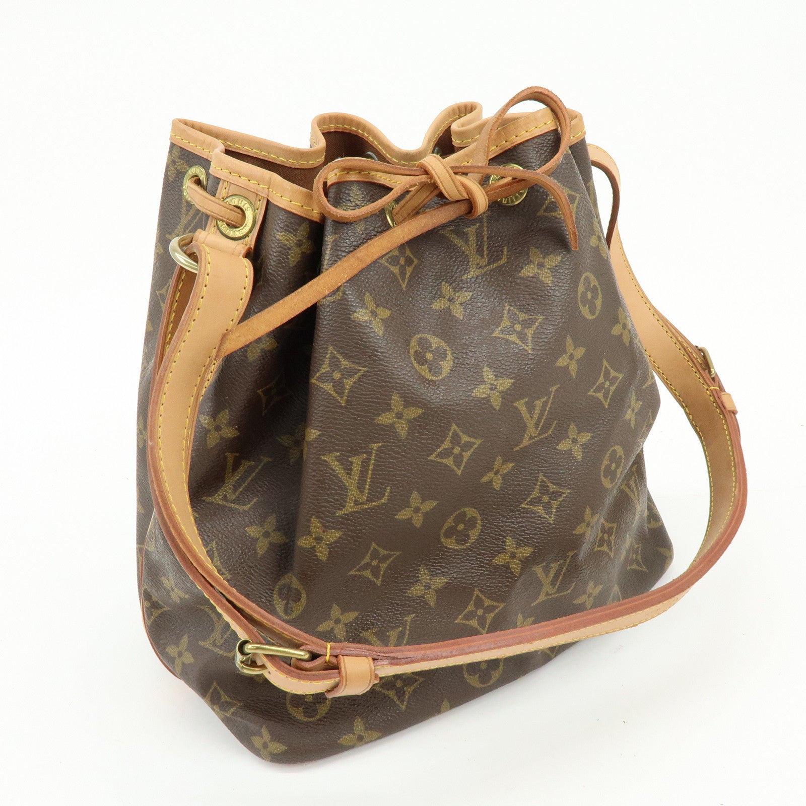 Louis Vuitton Monogram Petit Noe Shoulder Bag Brown M42226