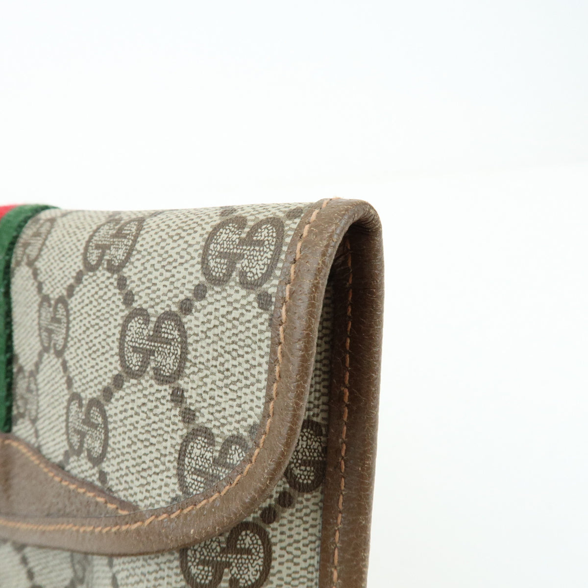 GUCCI Sherry Old Gucci GG Supreme Leather Clutch Bag Pouch 89・01・021