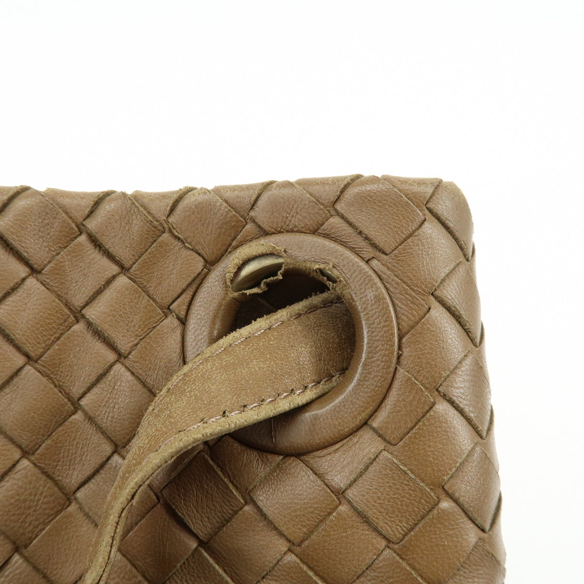 BOTTEGA VENETA Intrecciato Leahter Shoulder Bag Tote Bag Cafe Brown
