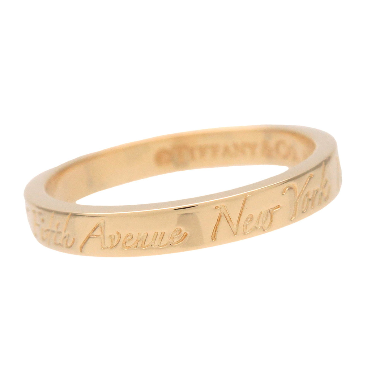 Tiffany & Co  Notes Narrow New York Ring K18 750YG Yellow Gold US5