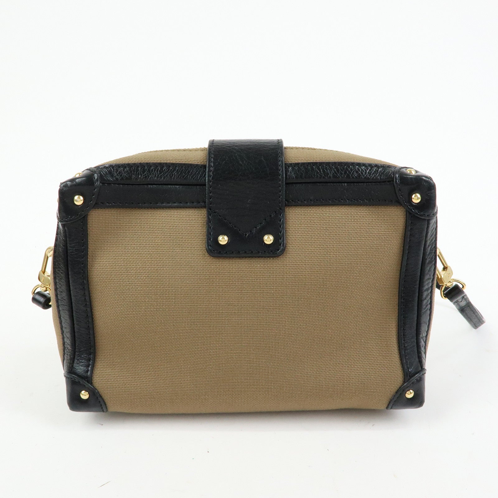 Louis Vuitton Petite Malle Soft MM Canvas Leather Shoulder Bag