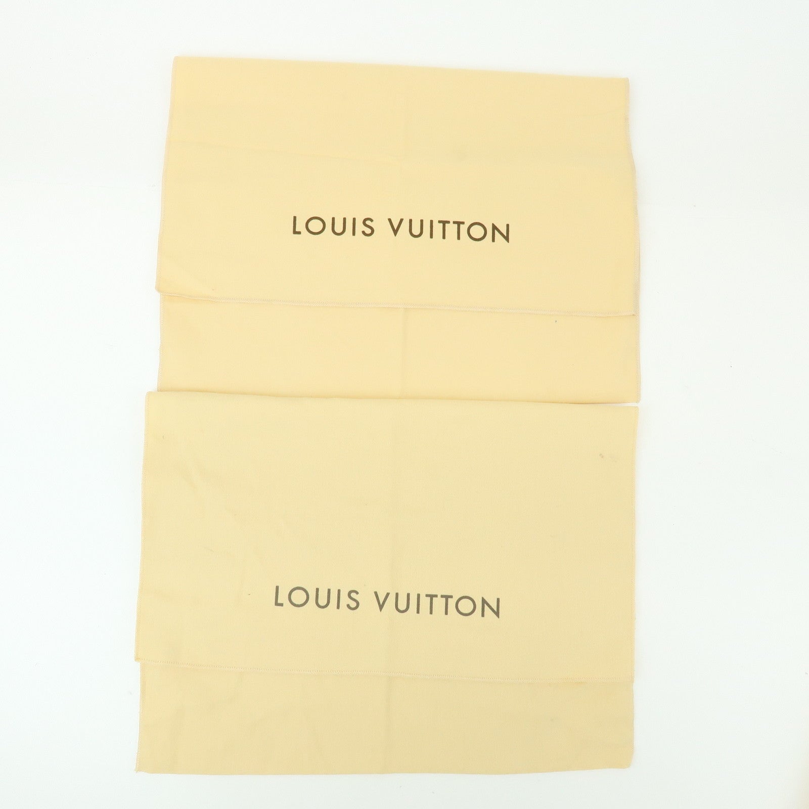 Loiuis Vuitton Set Of 10 Dust Bag Flap Style Beige
