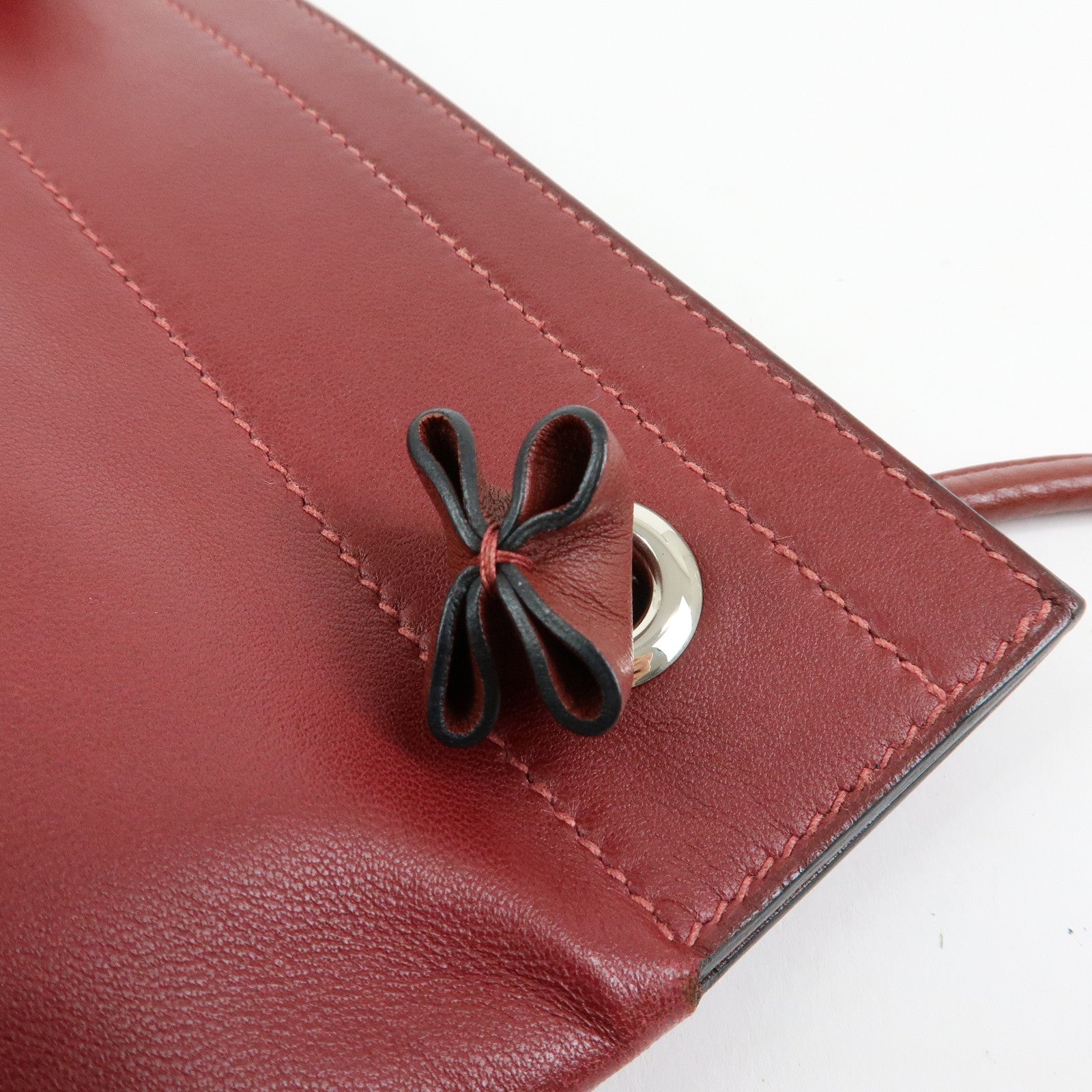 HERMES Sac Aline Mini Veau Swift Shoulder Bag C Stamped Rouge H