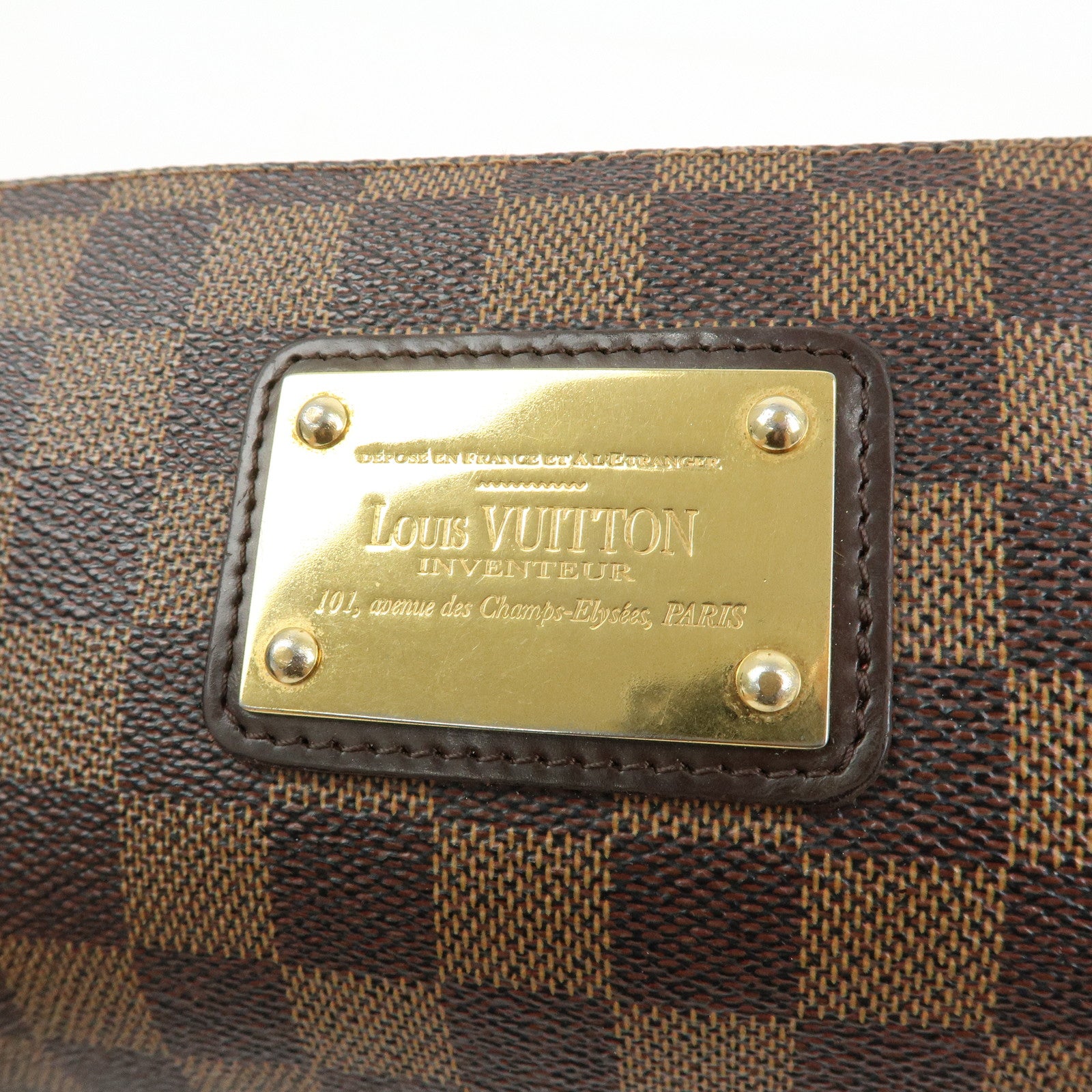 Louis Vuitton Damier Ebene Eva 2Way Hand Bag Chain Shoulder Bag N55213