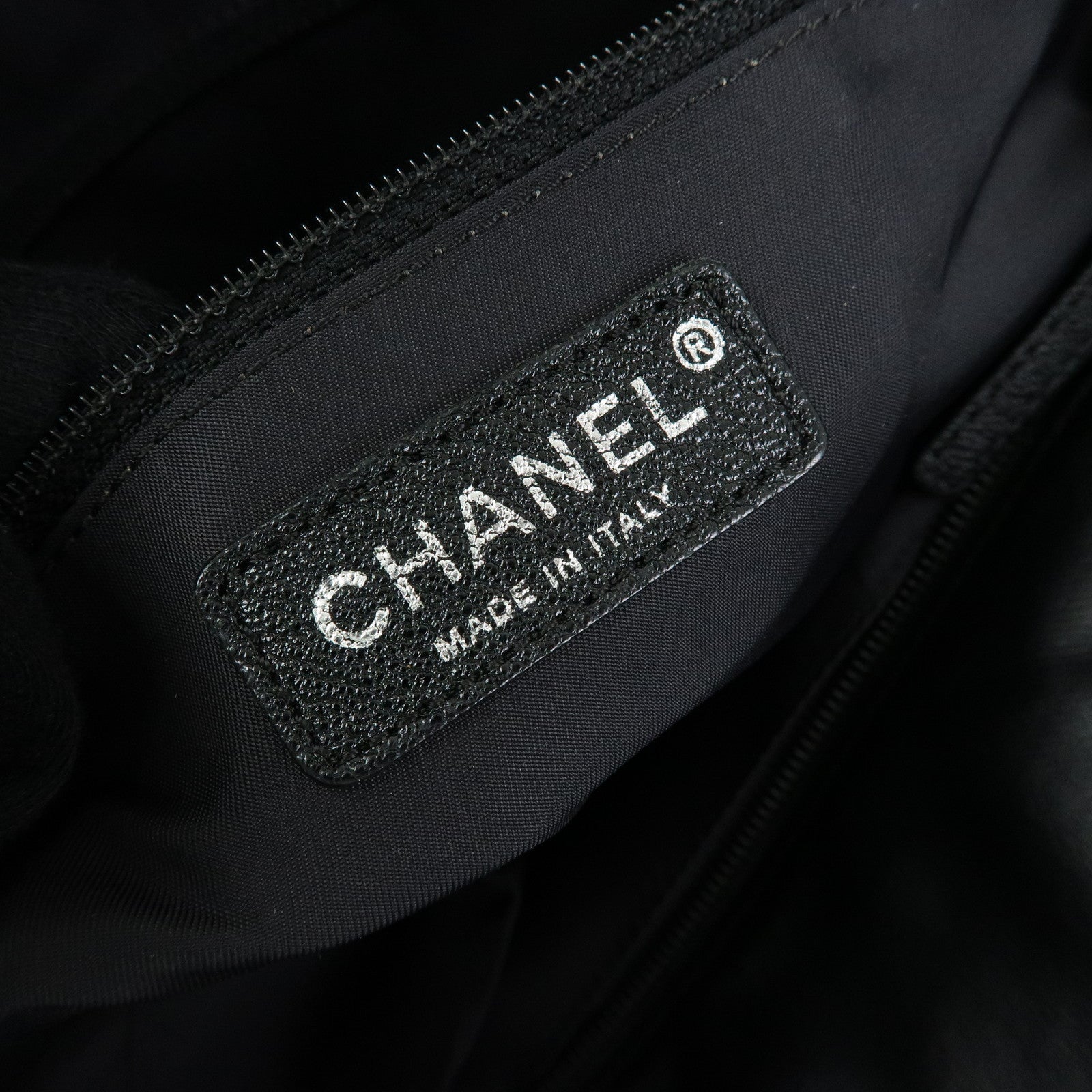 CHANEL Paris Biarritz MM PVC Leather Tote Bag Hand Bag Black A34209