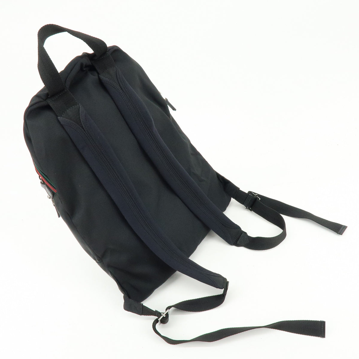 GUCCI Sherry Canvas Leather Backpack Rucksack Black 122349