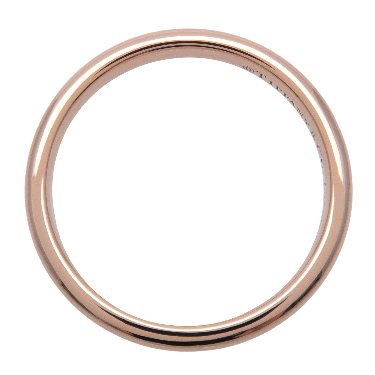 Tiffany & Co Forever Wedding Ring Classic Band Ring K18 750PG US4