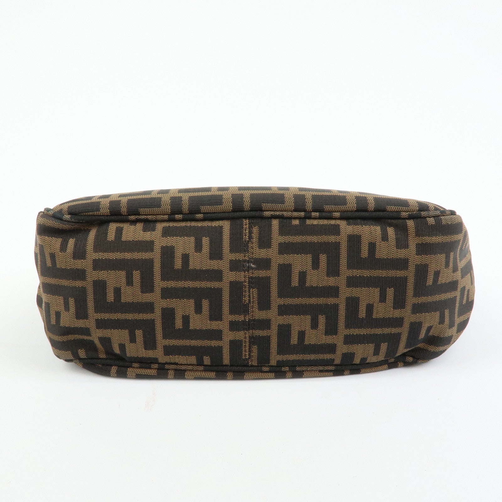 FENDI Zucca Jacquard Leather Shoulder Bag Crossbody Bag Brown 8BT215