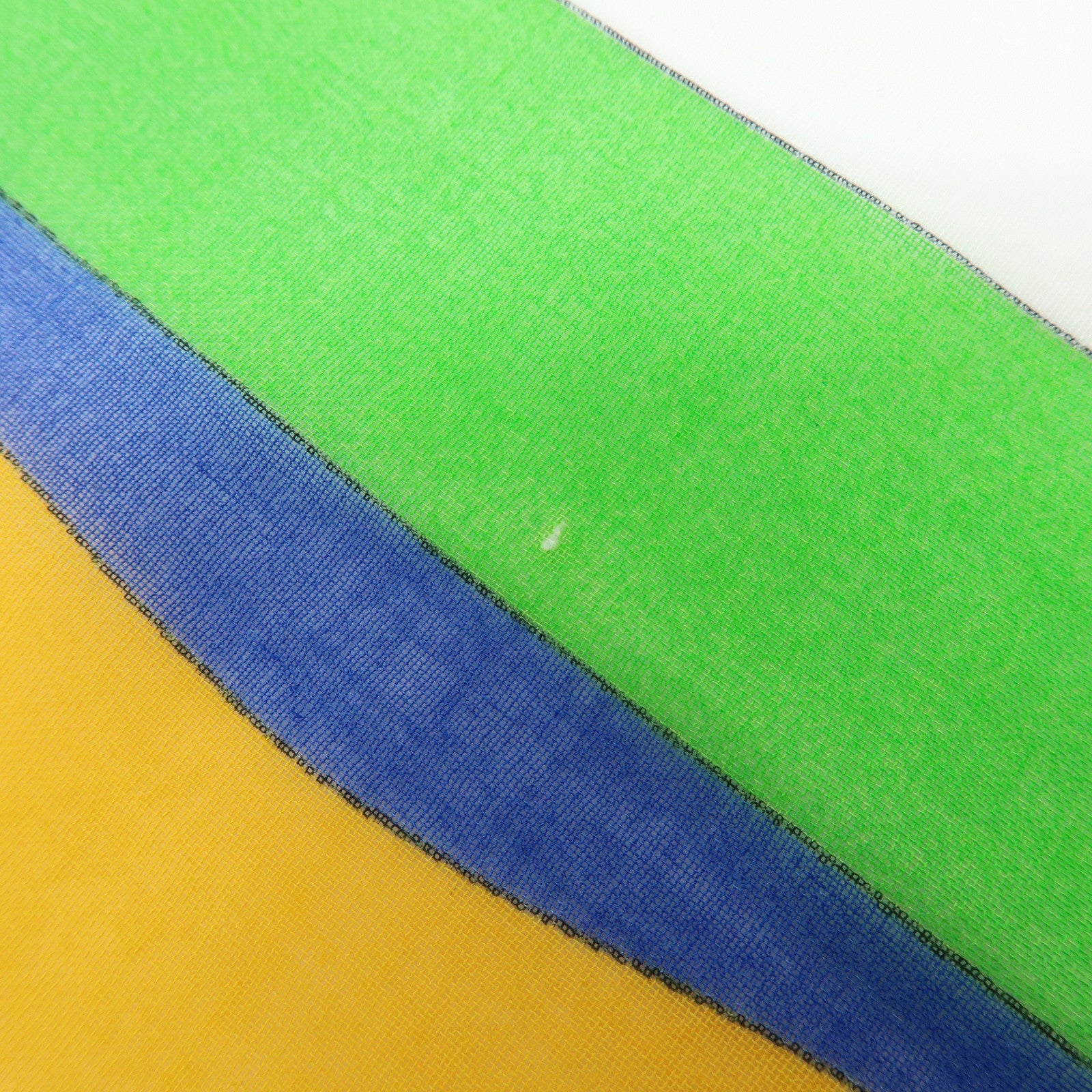 HERMES Vive La France Cotton 100％ Scarf Pareo Green Blue Yellow