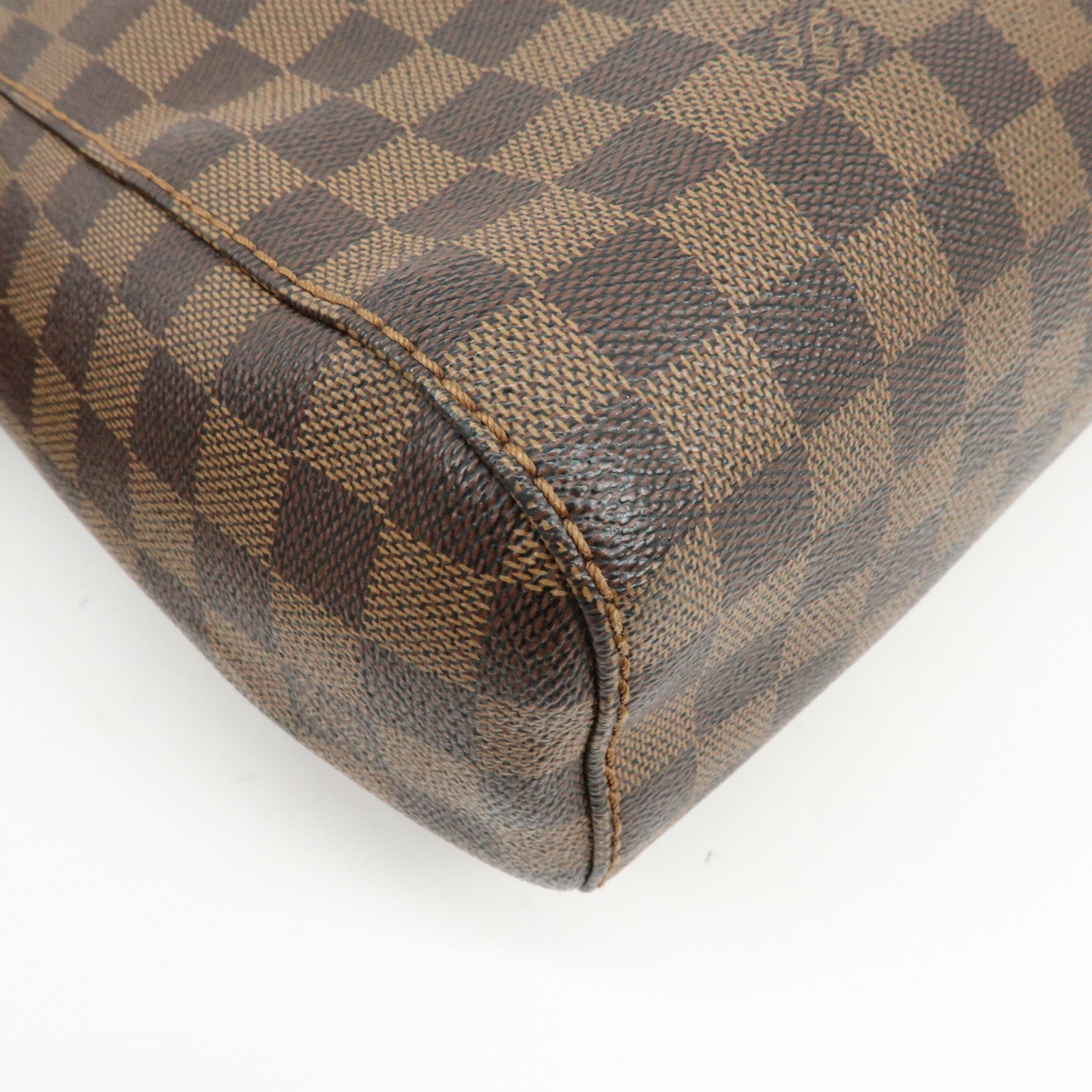 Louis Vuitton Damier Canvas Portobello PM Shoulder Bag Brown N41184