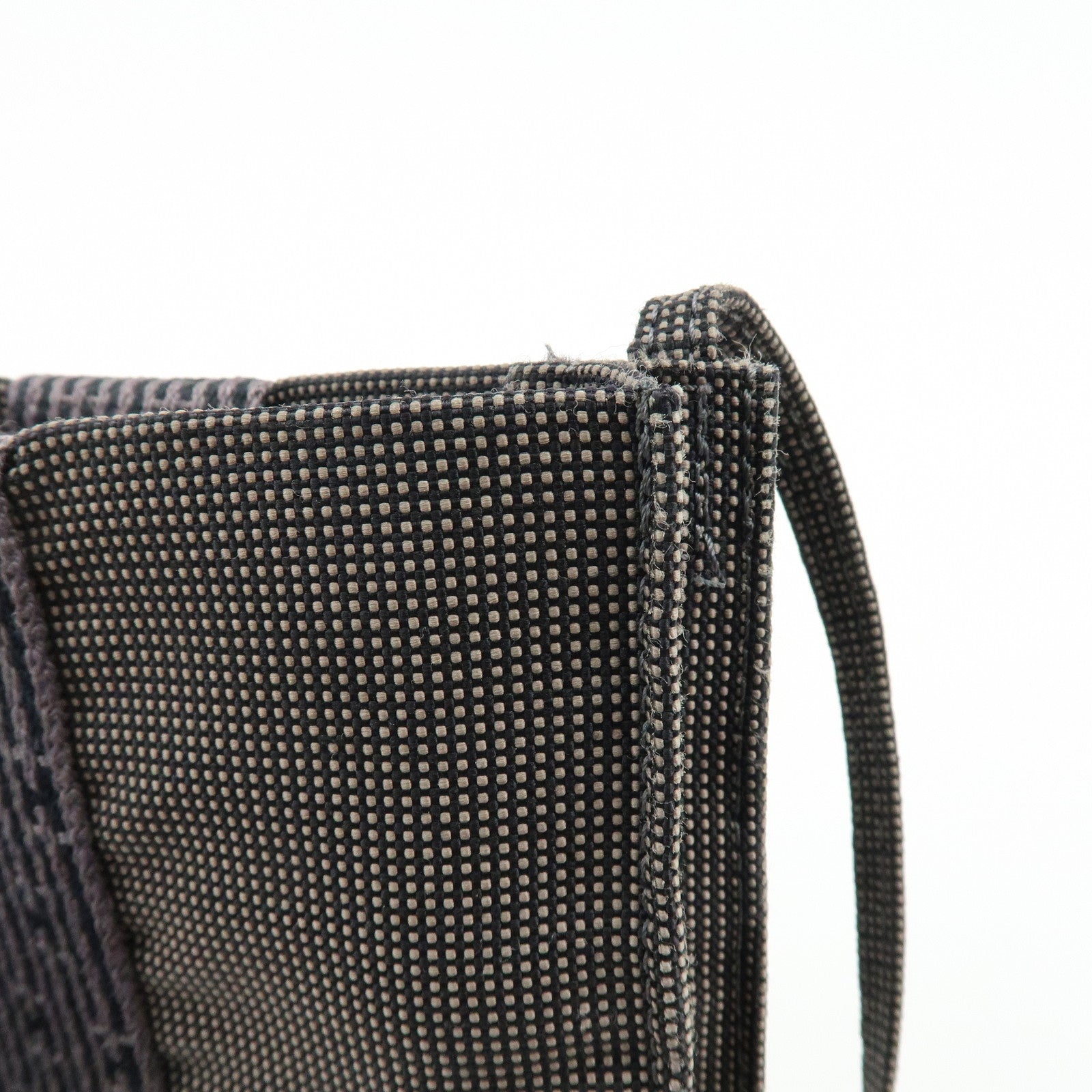 HERMES Herline Canvas Shoulder Bag Crossbody Bag Grey