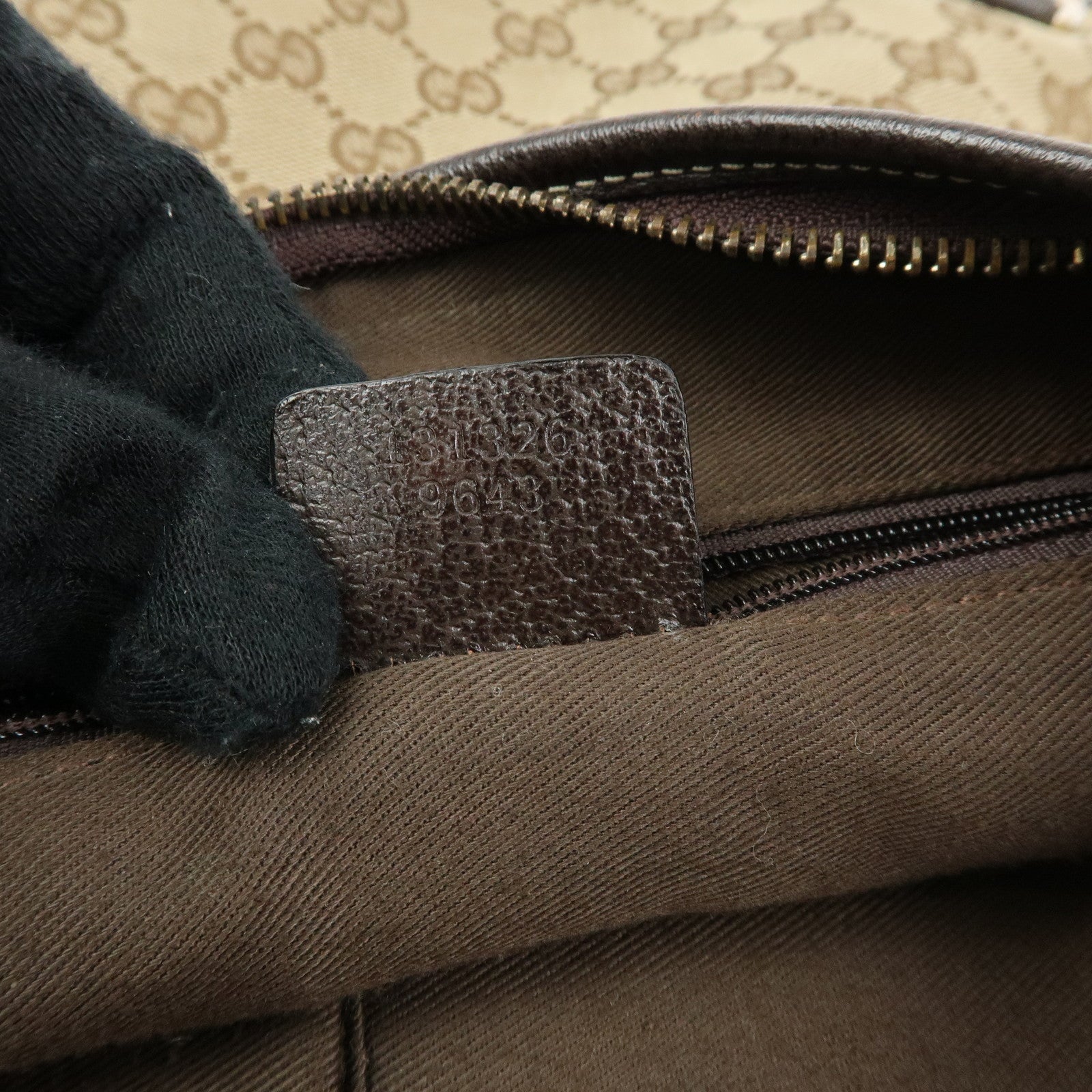 GUCCI Abbey GG Canvas Leather Shoulder Crossbody Bag Brown 131326