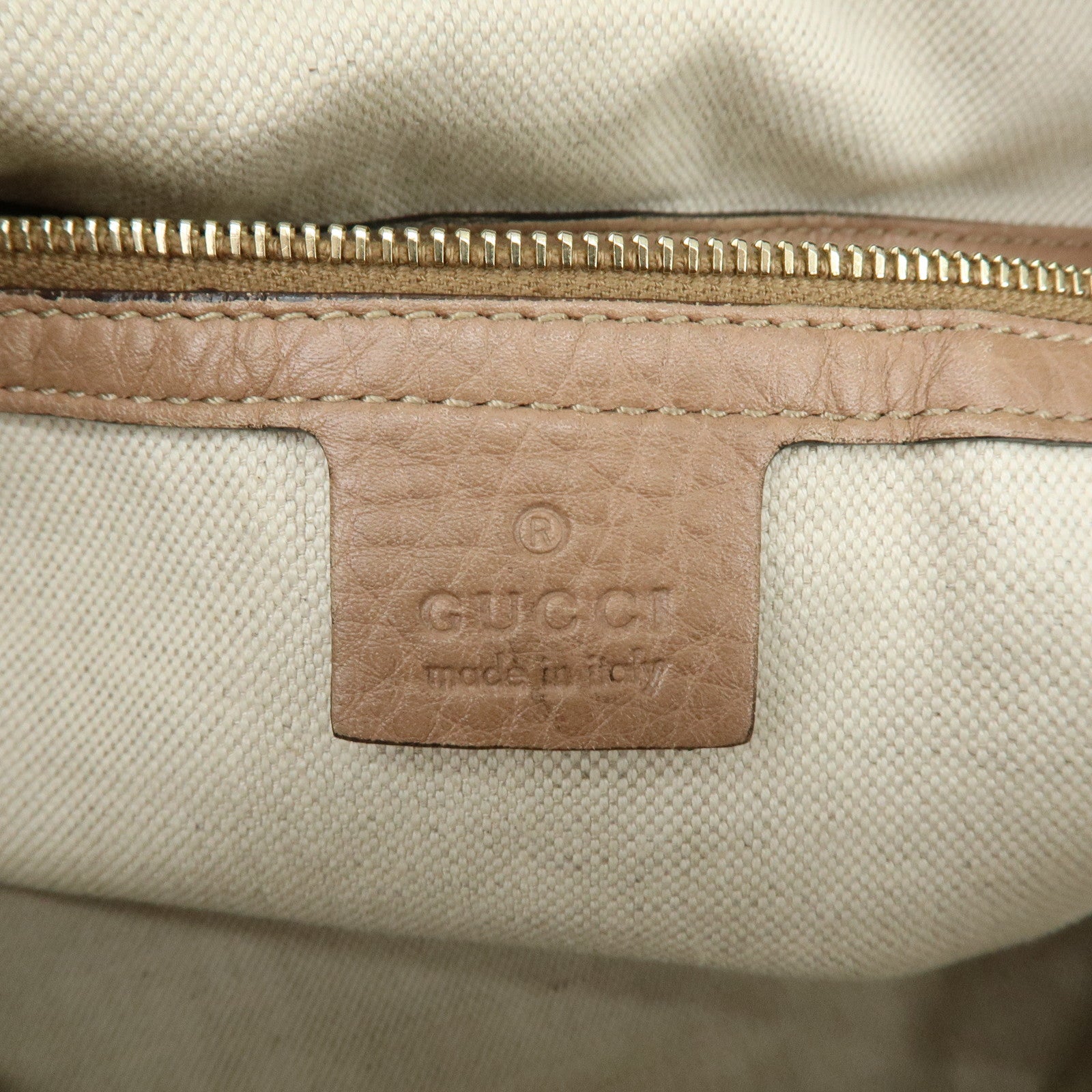GUCCI Bamboo Leather Shoulder Bag Hand Bag Pink Beige 269949