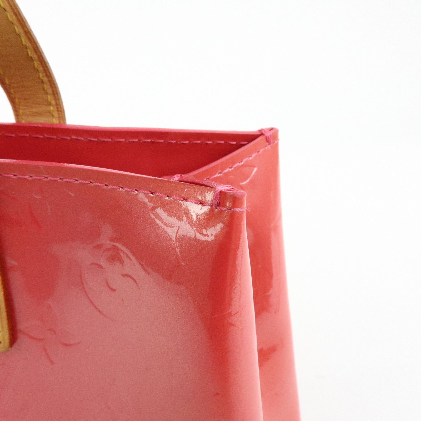 Louis Vuitton Monogram Vernis Reade PM Hand Bag Framboise M9132F
