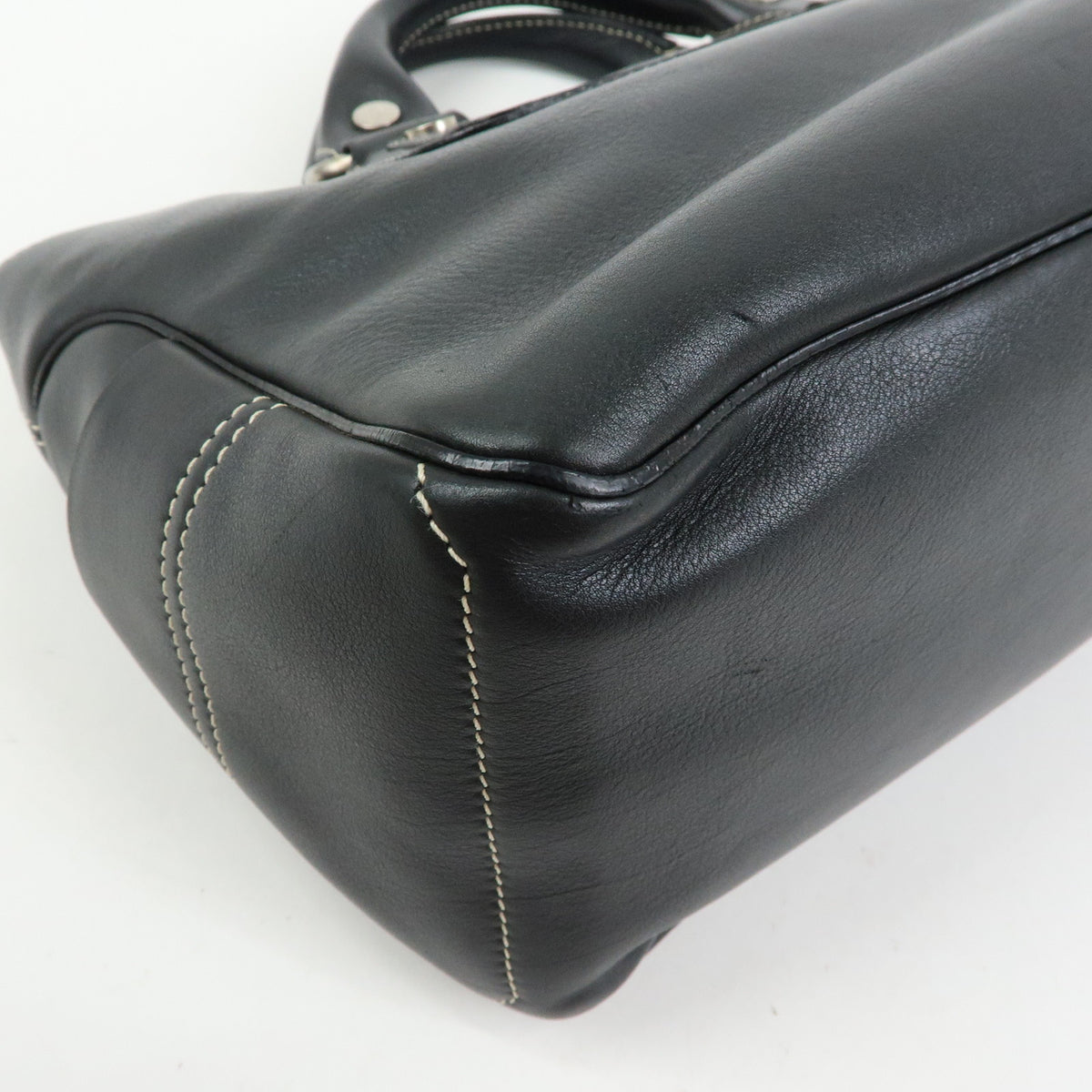 CELINE Leather Boogie Bag Hand Bag Black