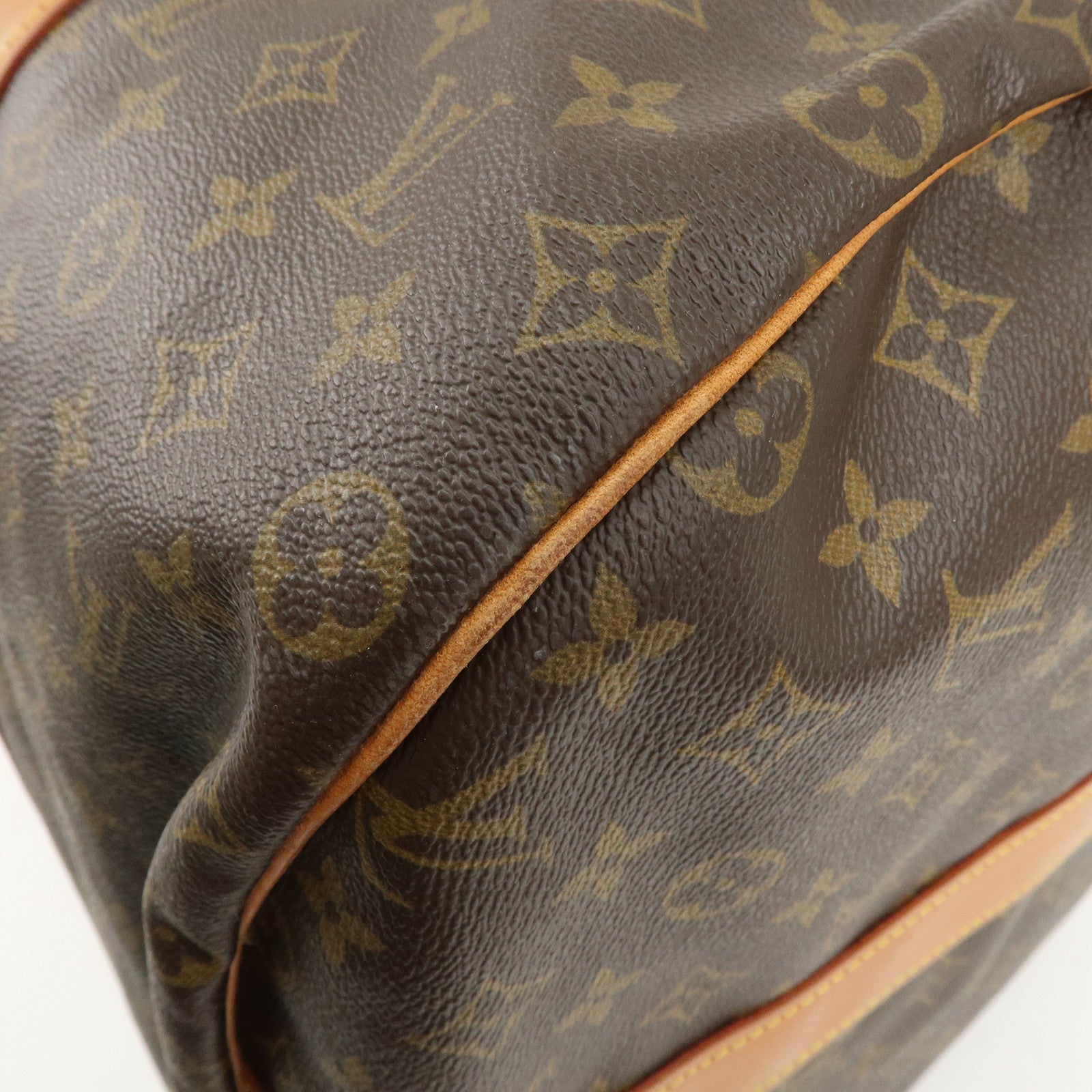 Louis Vuitton Monogram Sac Polochon Boston Bag Brown M41222 Used