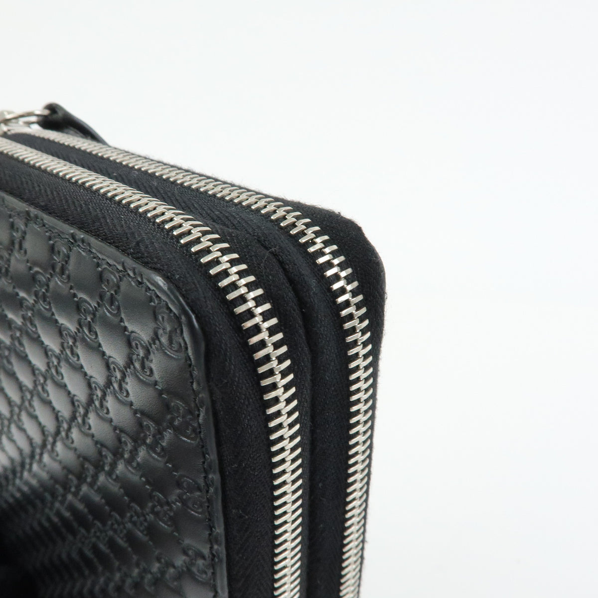 GUCCI Microguccissima Travel Document Case Organizer Black 449246