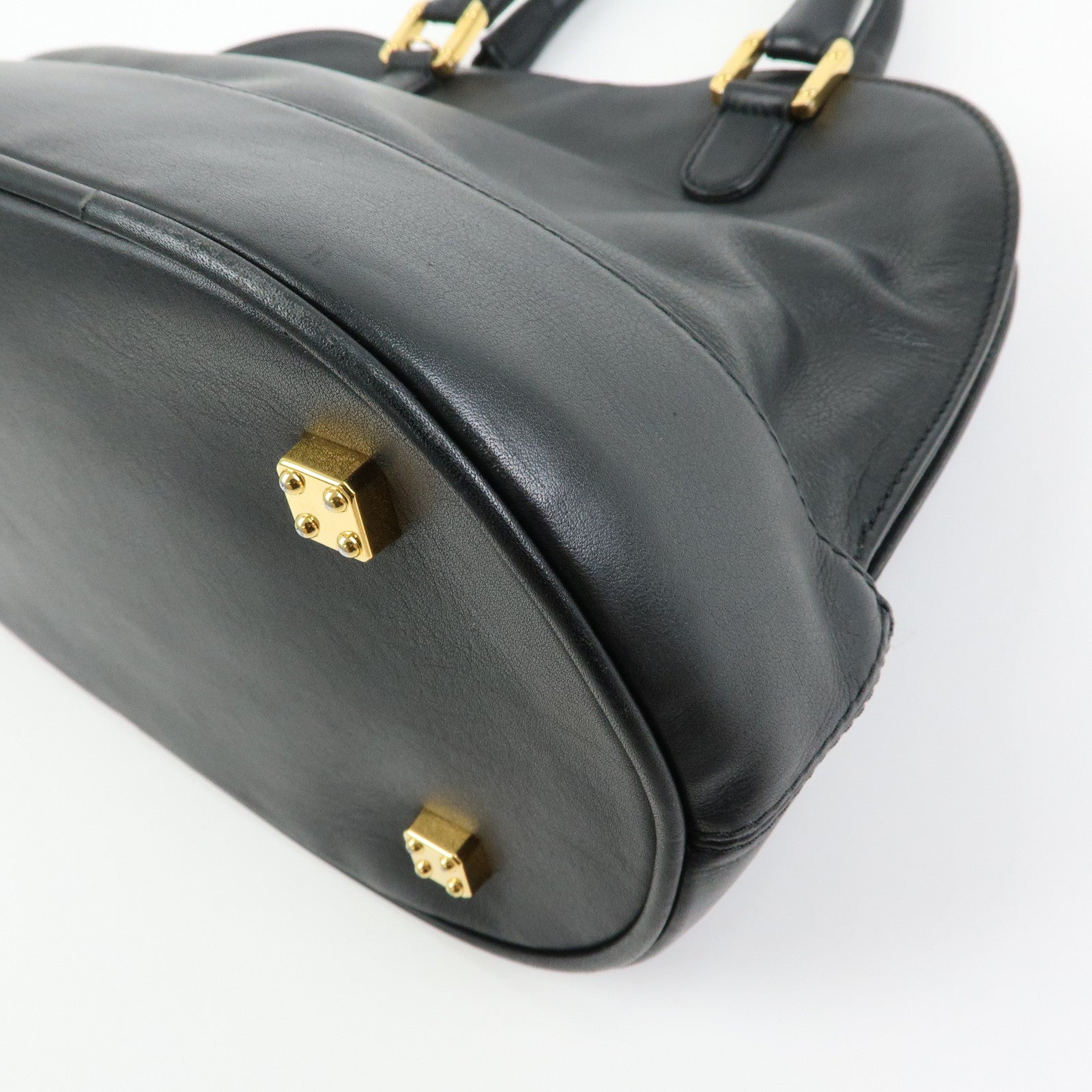 LOEWE Anagram Calf Leather Hand Bag  Black